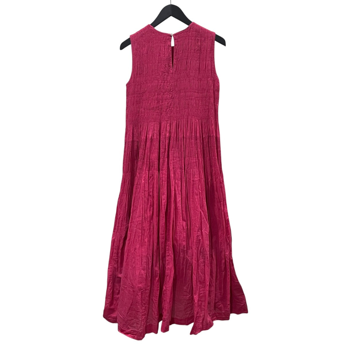 24SS ノースリーブマキシワンピース Cotton Voile Shirring Sleeveless Dress コットンボイル シャーリング スリーブレスドレス 010541GT4