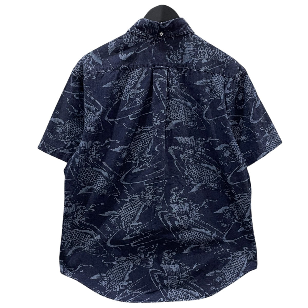 ボタンダウン半袖シャツ SLIM FIT FISH PRINT SHIRT スリムフィット フィッシュプリント シャツ