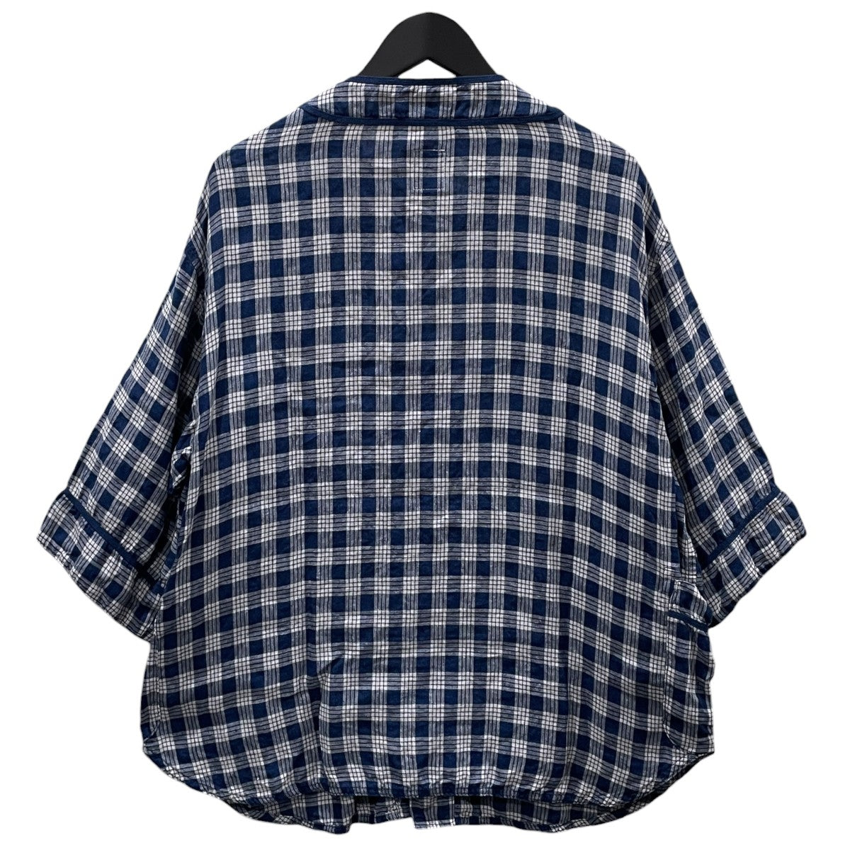 チェック柄リネン半袖シャツ LINEN PALAKA BASEBALL SHIRT リネン パラカ ベースボールシャツ