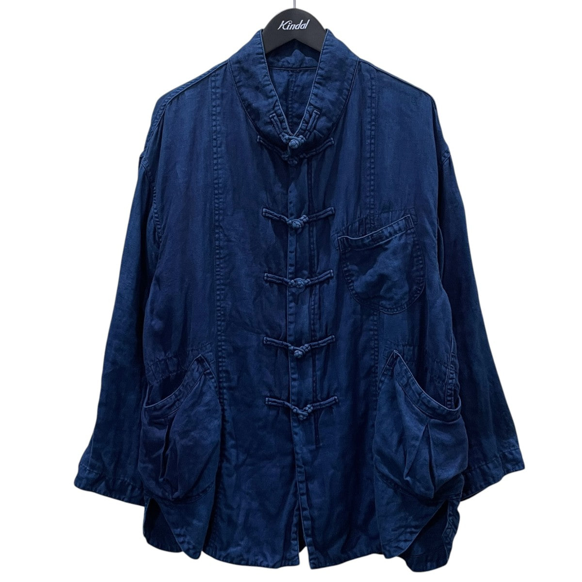 26SS インディゴ リネン チャイニーズ ジャケット INDIGO LINEN CHINESE JACKET