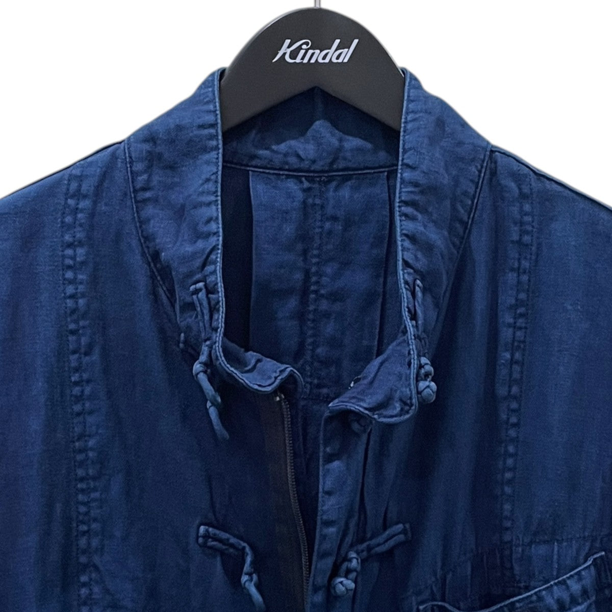26SS インディゴ リネン チャイニーズ ジャケット INDIGO LINEN CHINESE JACKET
