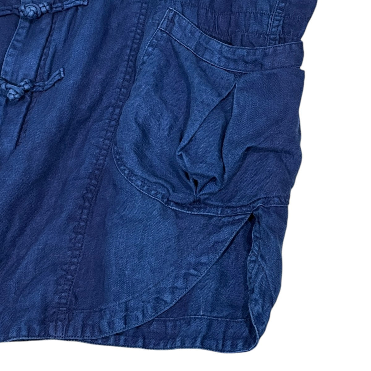 26SS インディゴ リネン チャイニーズ ジャケット INDIGO LINEN CHINESE JACKET