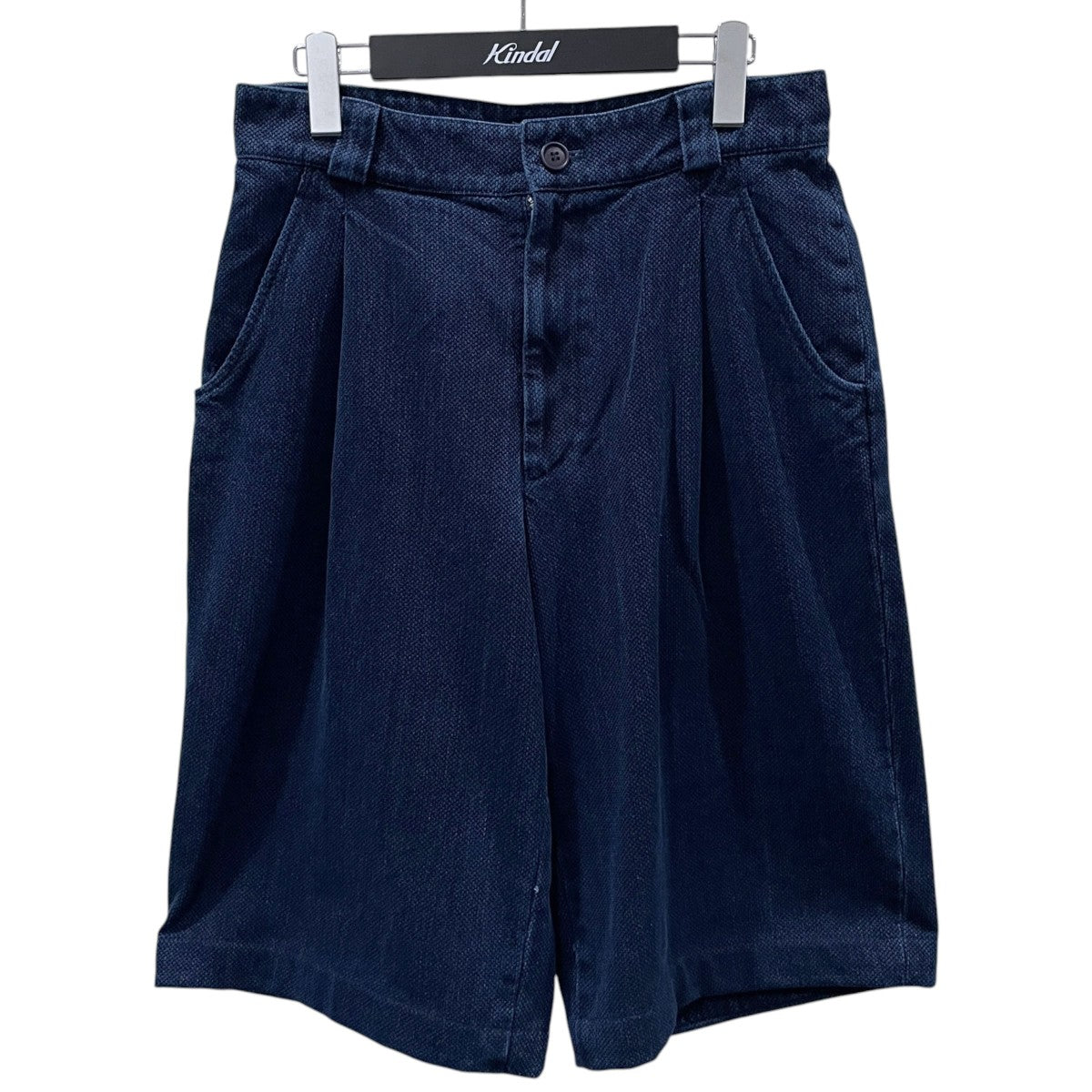 手織 本藍染サシコ ワイドショーツ Woven Pure Indigo sashiko wide shorts 1015931