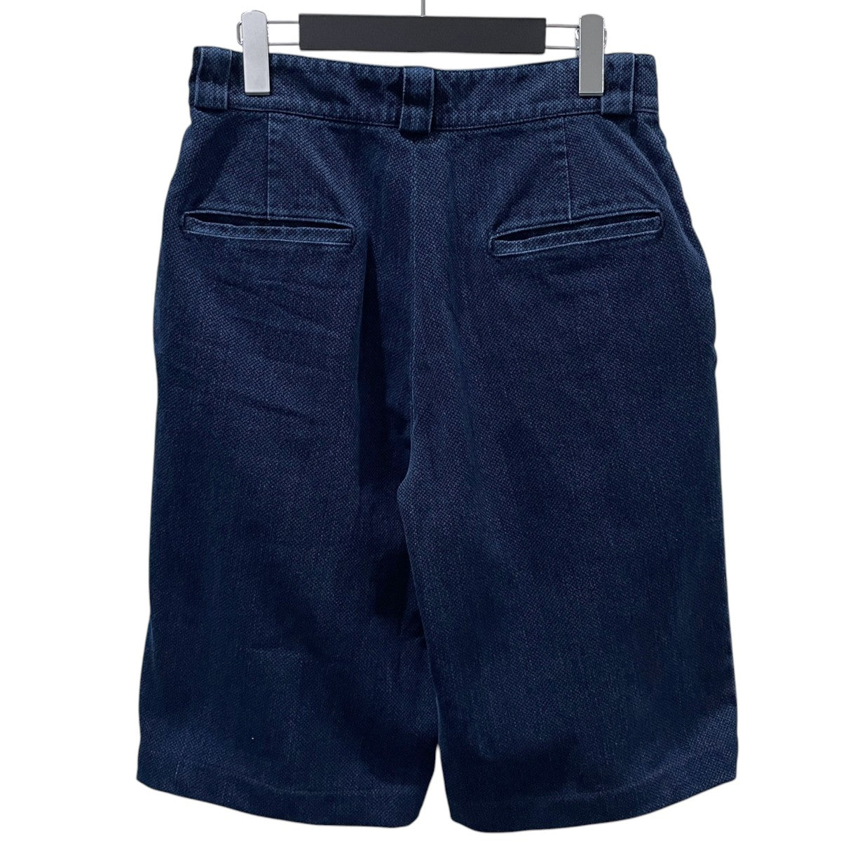 手織 本藍染サシコ ワイドショーツ Woven Pure Indigo sashiko wide shorts 1015931