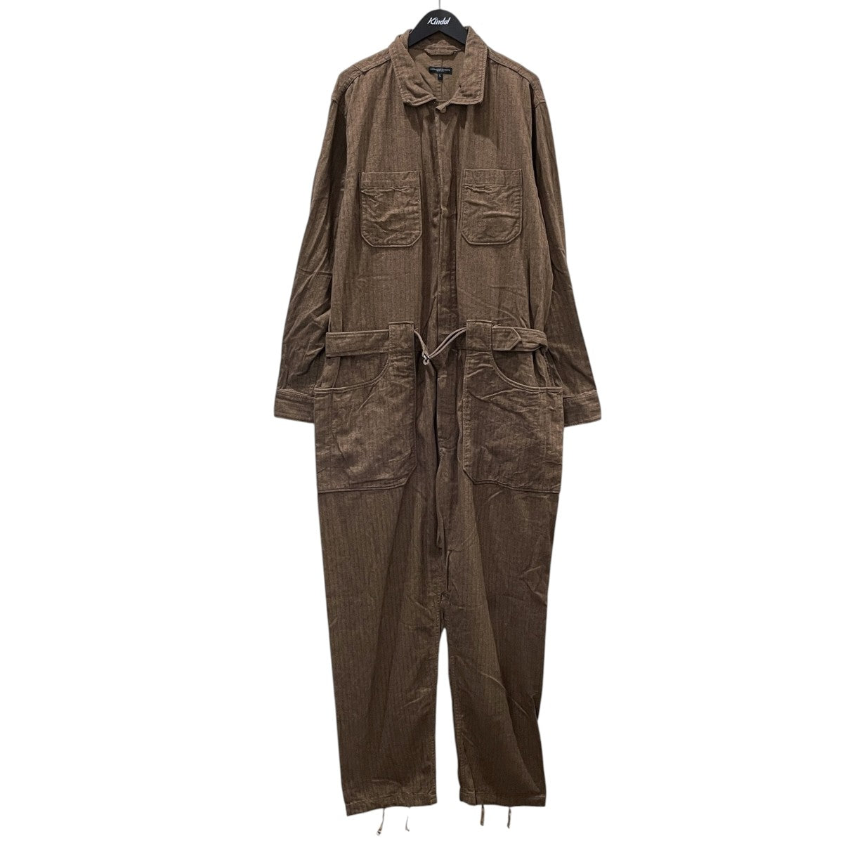 18AW ヘリンボーン柄オールインワン Coveralls - Brushed HB カバーオールズ ブラッシュド ヘリンボーン