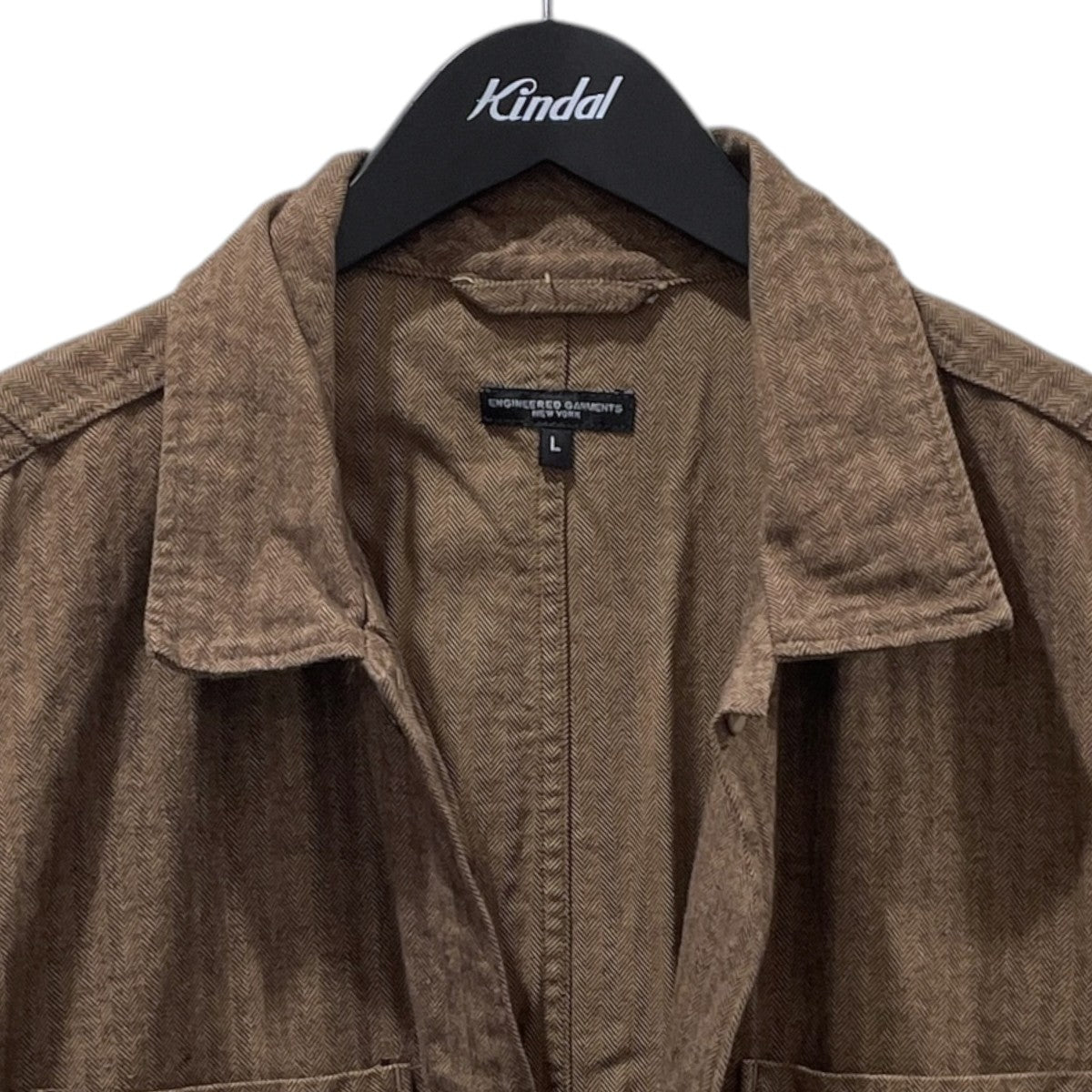 18AW ヘリンボーン柄オールインワン Coveralls - Brushed HB カバーオールズ ブラッシュド ヘリンボーン