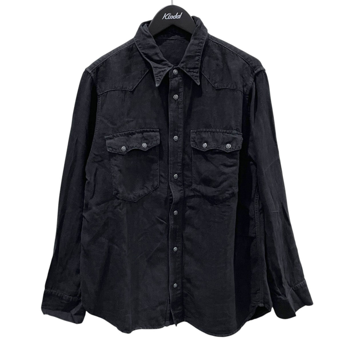 リネン長袖シャツ LINEN WESTERN SHIRT リネンウエスタンシャツ