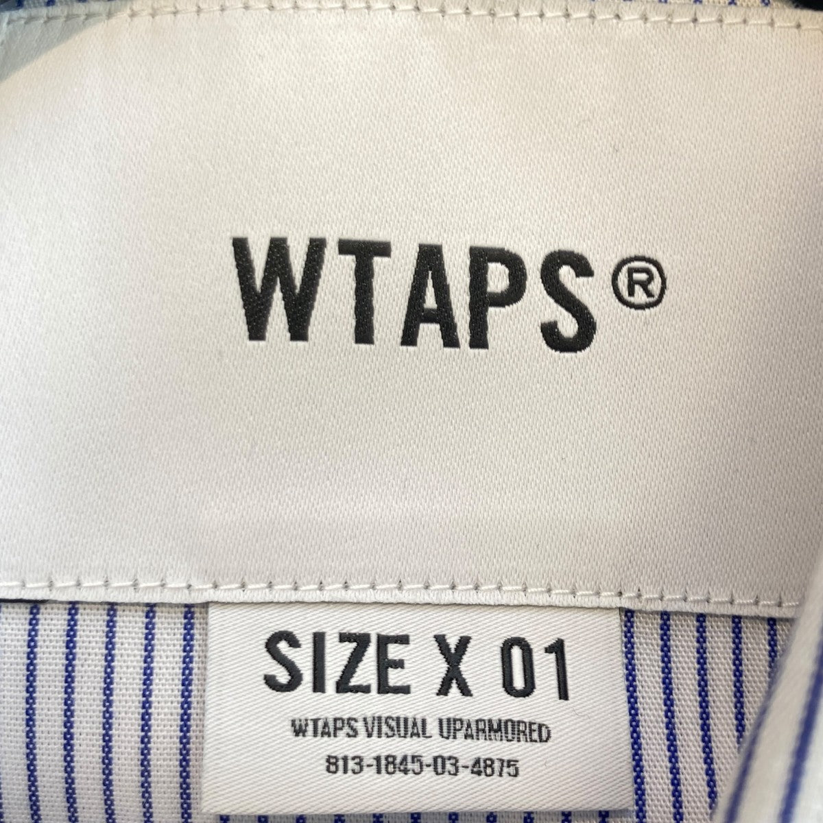 WTAPS 26SSSS CTPL． BROADCLOTH． TEXTILEストライプ半袖シャツ261TQDT-SHM05 古着・中古-4枚目のアイテム画像