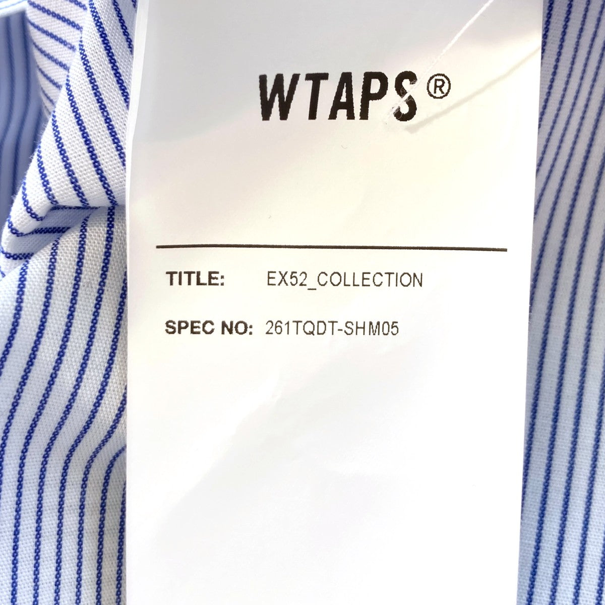 WTAPS 26SSSS CTPL． BROADCLOTH． TEXTILEストライプ半袖シャツ261TQDT-SHM05 古着・中古-6枚目のアイテム画像