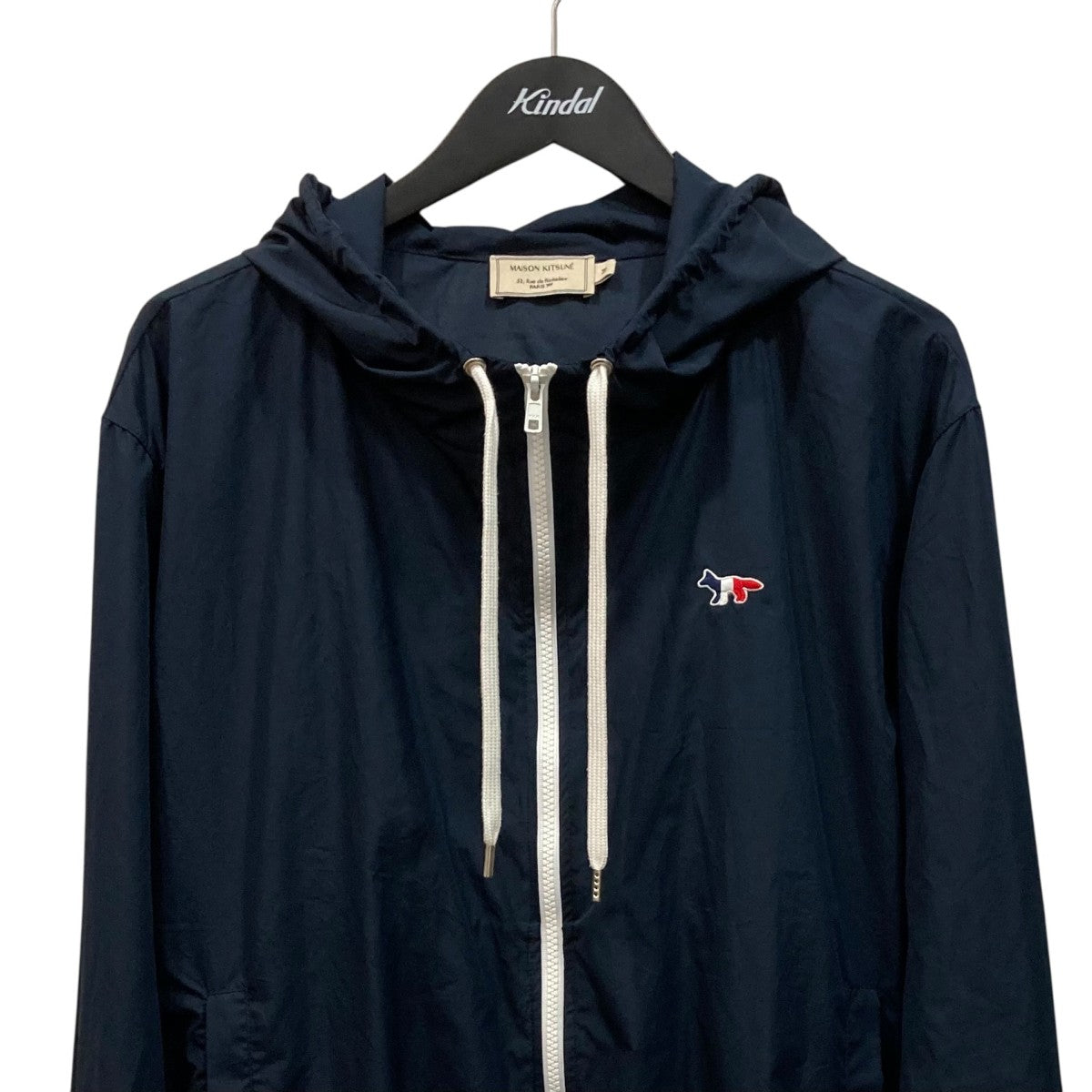 完売品 タグ付 メゾンキツネ フォックス ブルゾン ジャケット ネイビー XL MAISON KITSUNE(メゾンキツネ) ナイロンジャケットFU02240WQ0002