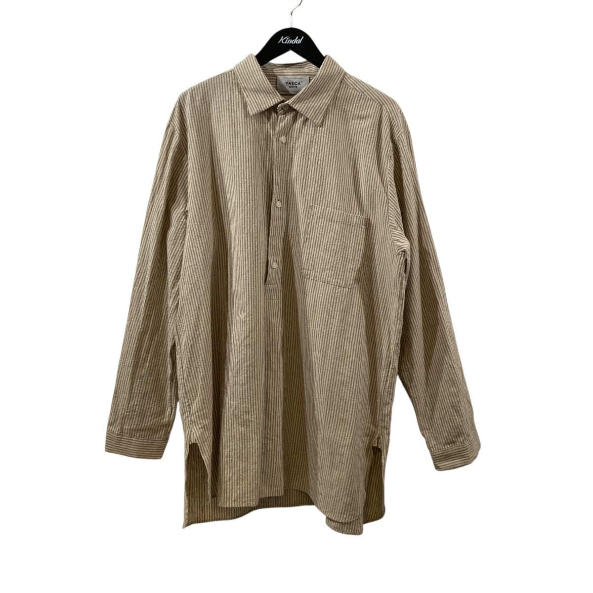 BUTTON SHIRT PULLOVERストライプ長袖シャツ45110