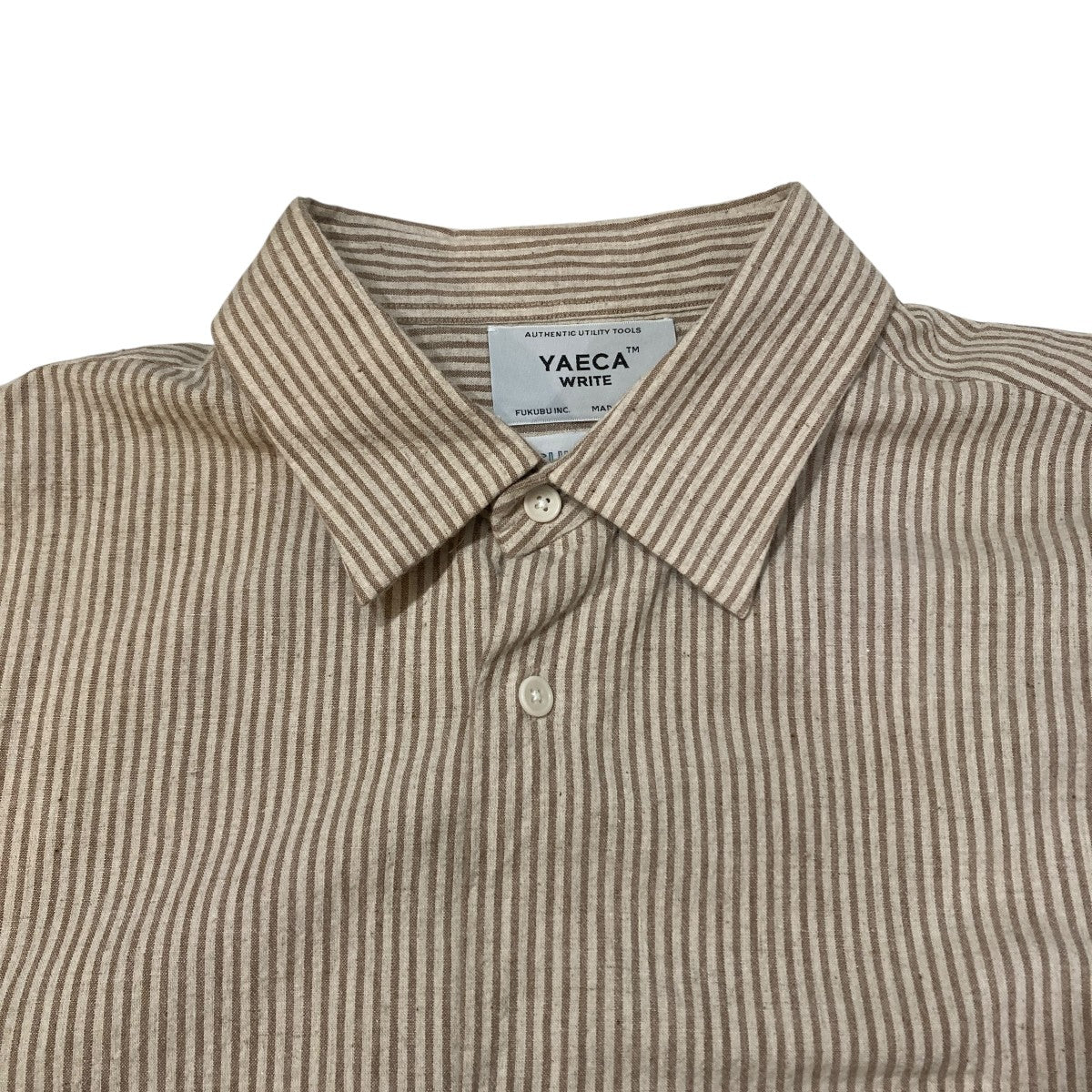 BUTTON SHIRT PULLOVERストライプ長袖シャツ45110
