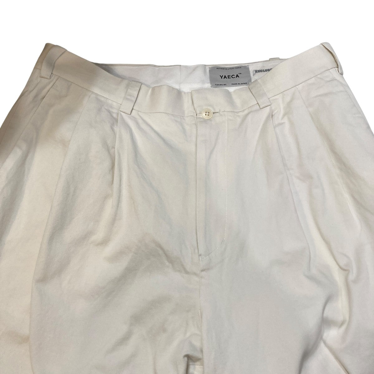 YAECA CHINO CLOTH PANTS TWO TUCK STRAIGHTツータックパンツ15606 古着・中古-3枚目のアイテム画像