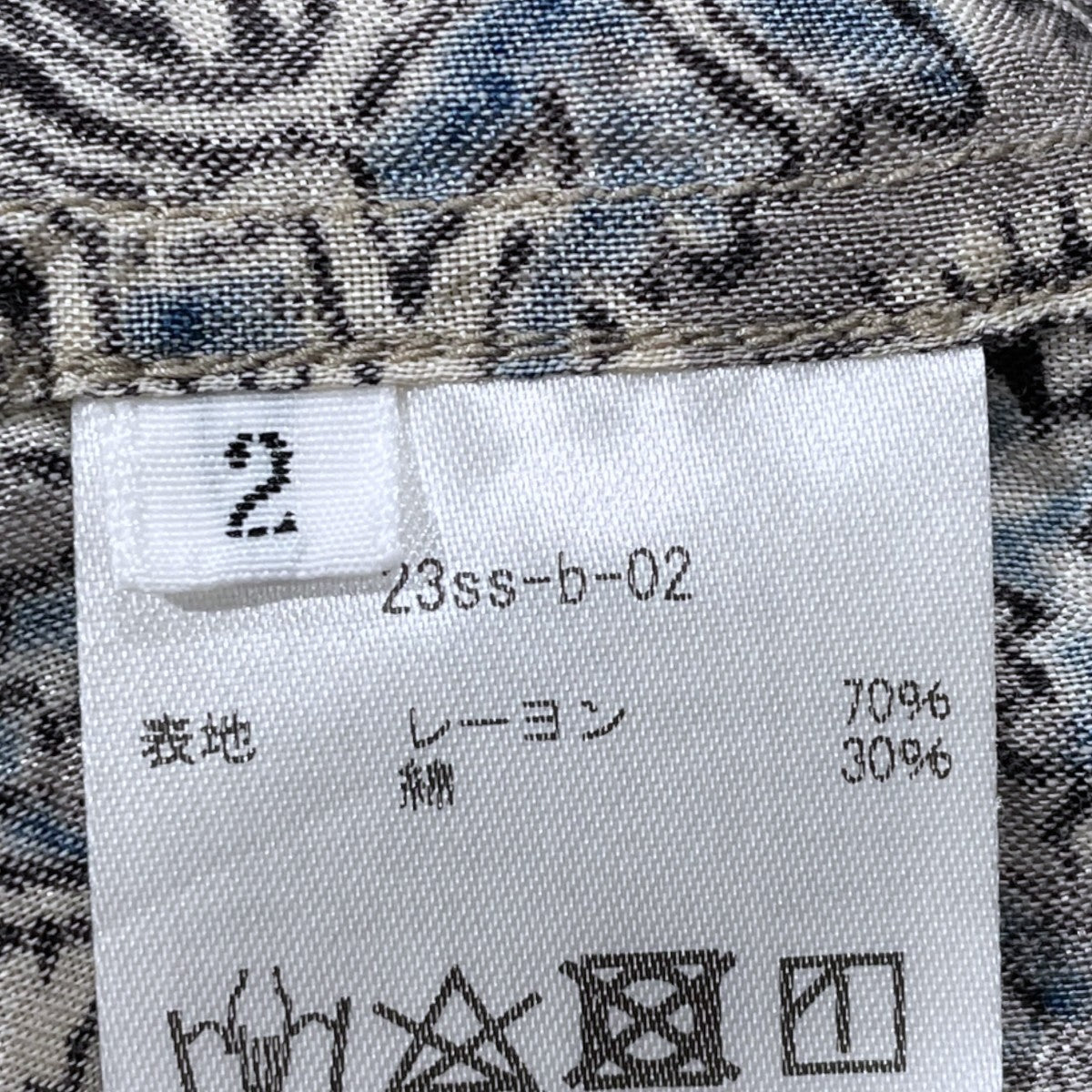 23SS オープンカラー半袖シャツ Kalamkari shirt カラムカリ シャツ 23ss-b-02