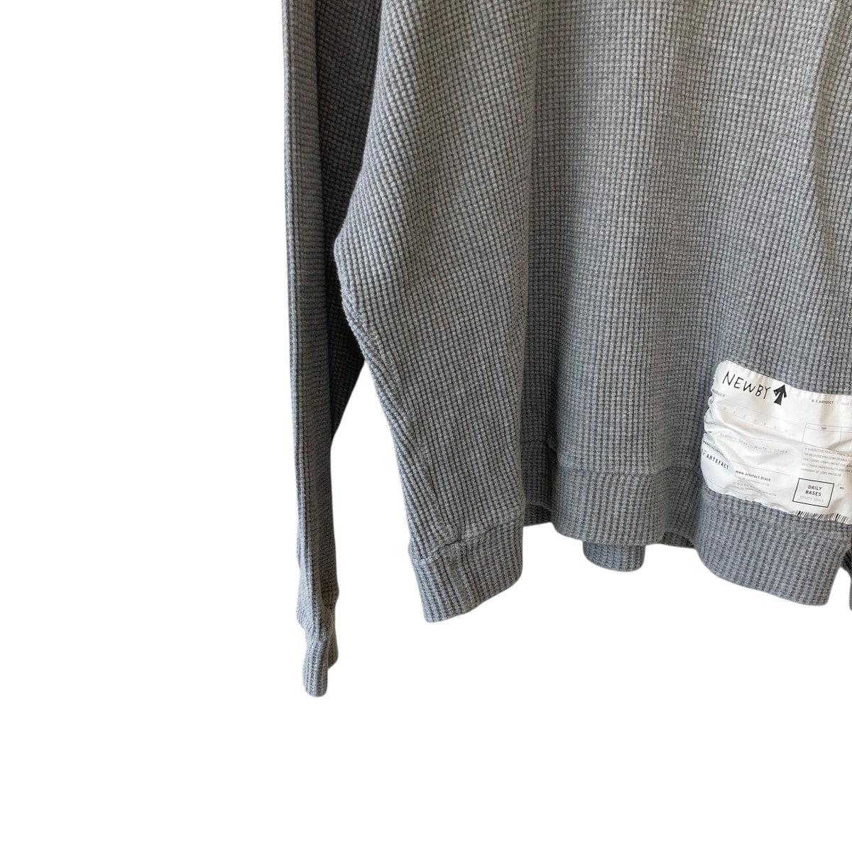 Waffle Dolman Long PulloverロングスリーブカットソーAFA-ag-7060