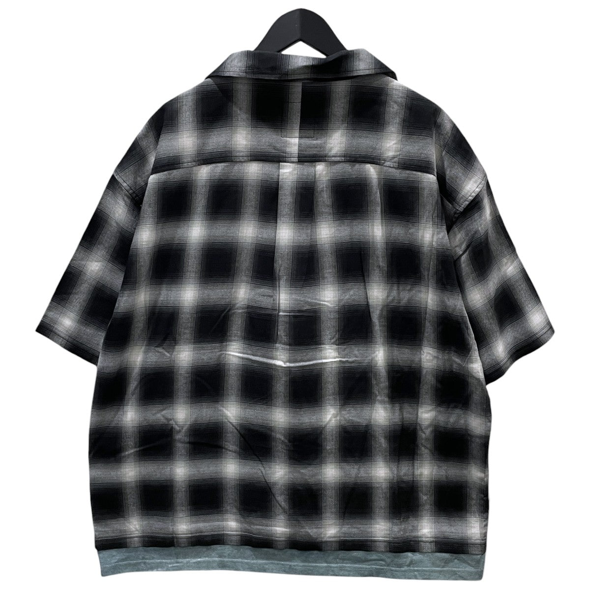 26SS Tシャツレイヤード風チェック柄半袖シャツ TRANSFER LAYERED STYLE S／S SH 26SS ランスファー レイヤードスタイルショートスリーブシャツ 26SS-SH-004