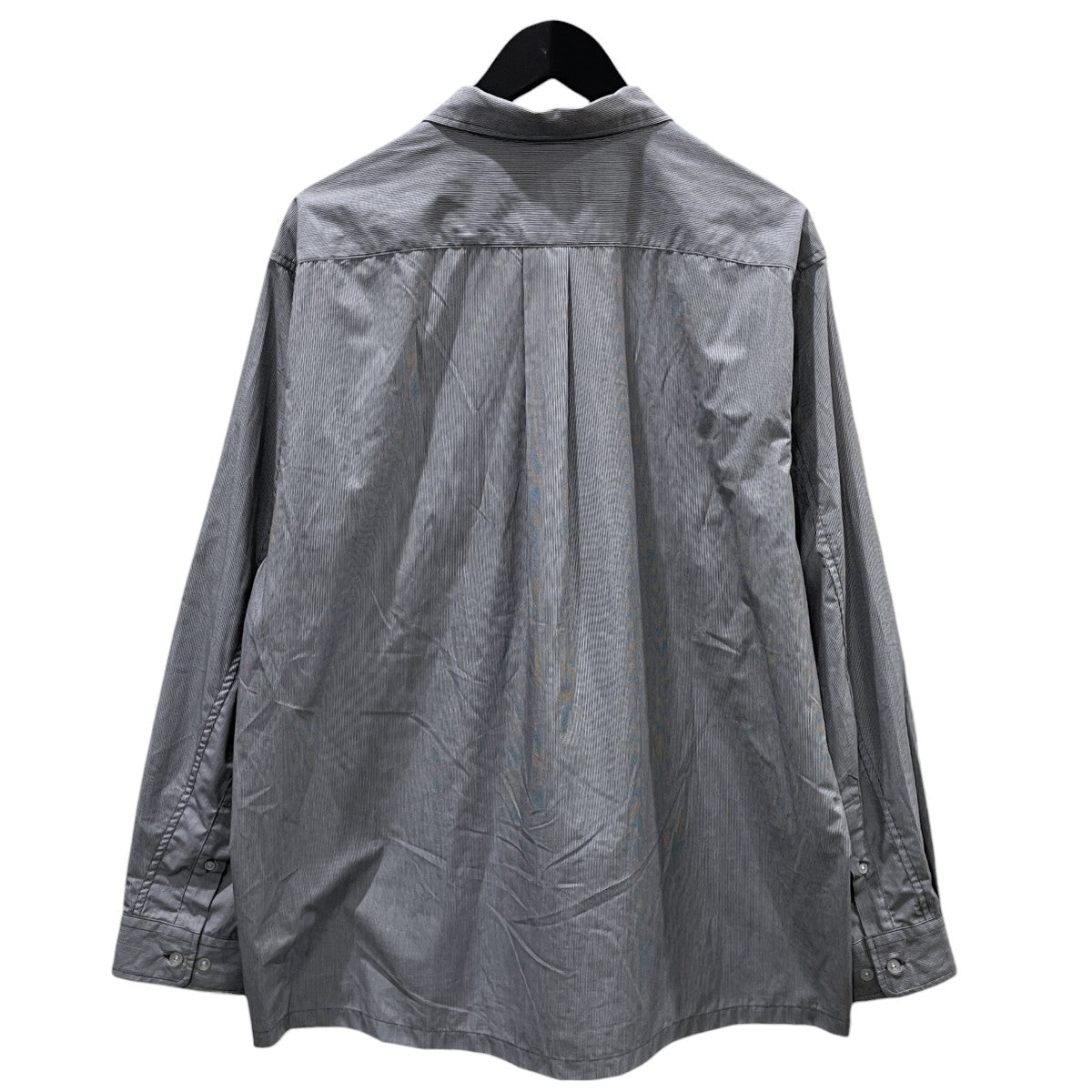 nonnative 26SS ストライプ柄シャツ VOYAGER L／S SHIRT P／R HAIRLINE STRIPE ボイジャー ロングスリーブシャツ ポリエステルレーヨン ヘアラインストライプ NN-S4810 古着・中古-2枚目のアイテム画像