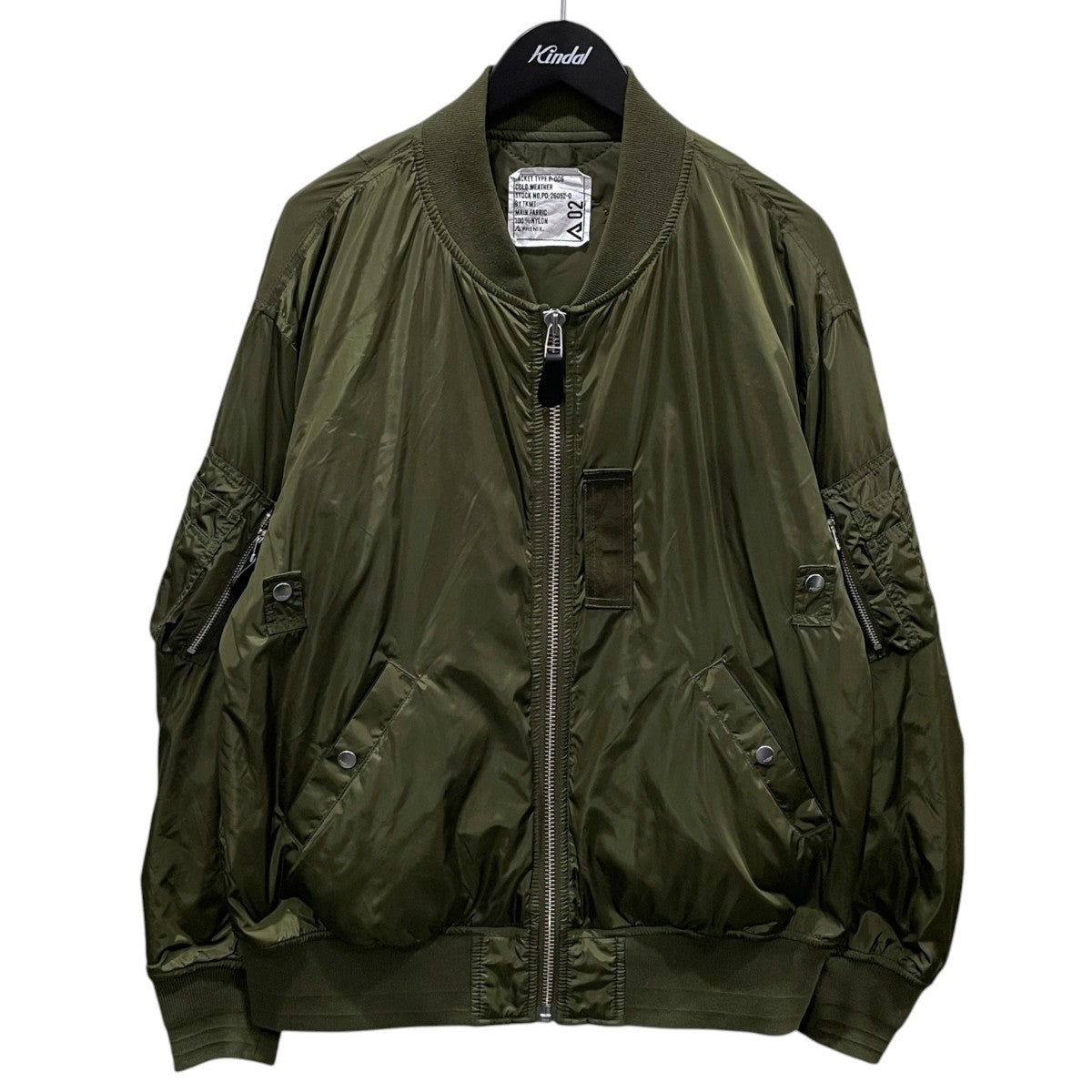 25AW ジップアップ中綿ジャケット QUILTED TECH MA-1 JACKET キルテッドテックMA-1ジャケット P0-26052-0