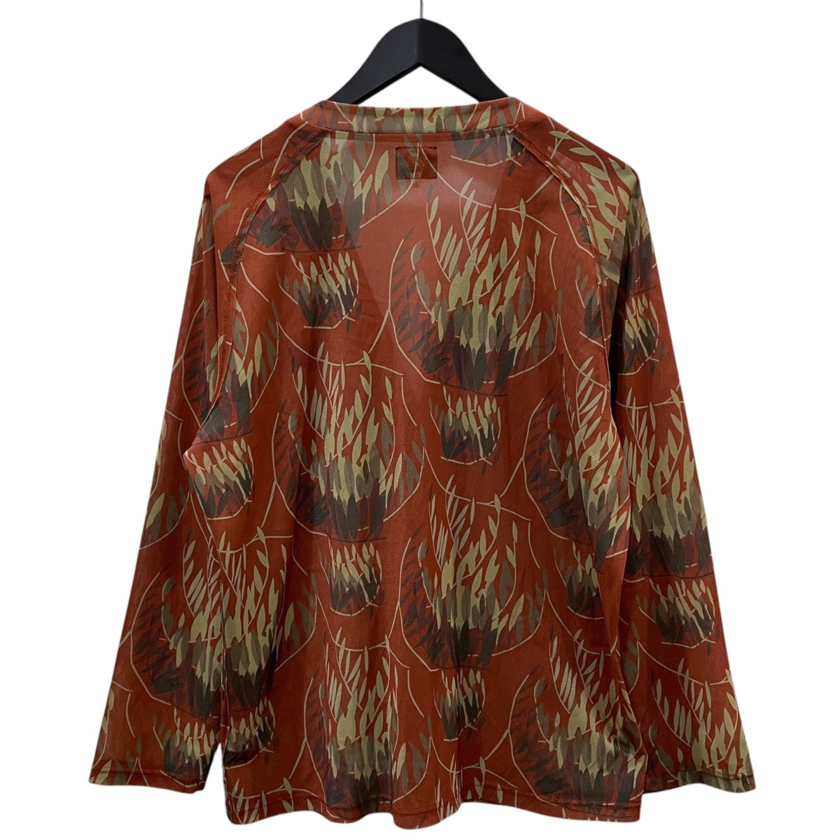Needles 22SS メッシュカーディガン V Neck Cardigan - Poly Mesh ／ Pt． Vネックカーディガン - ポリメッシュ ／ プリント KP084 古着・中古-2枚目のアイテム画像