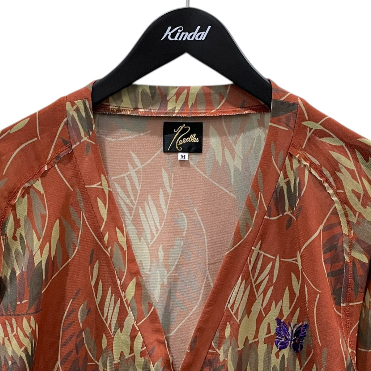 Needles 22SS メッシュカーディガン V Neck Cardigan - Poly Mesh ／ Pt． Vネックカーディガン - ポリメッシュ ／ プリント KP084 古着・中古-3枚目のアイテム画像