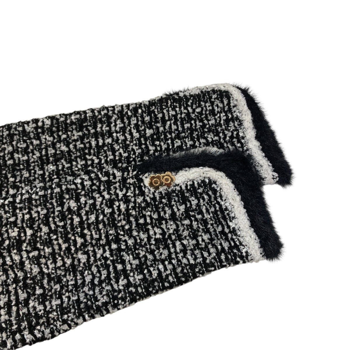 Lily Brown×MARY QUANT デイジー釦ツイードニットジャケットカーディガンLWND255030 古着・中古-5枚目のアイテム画像