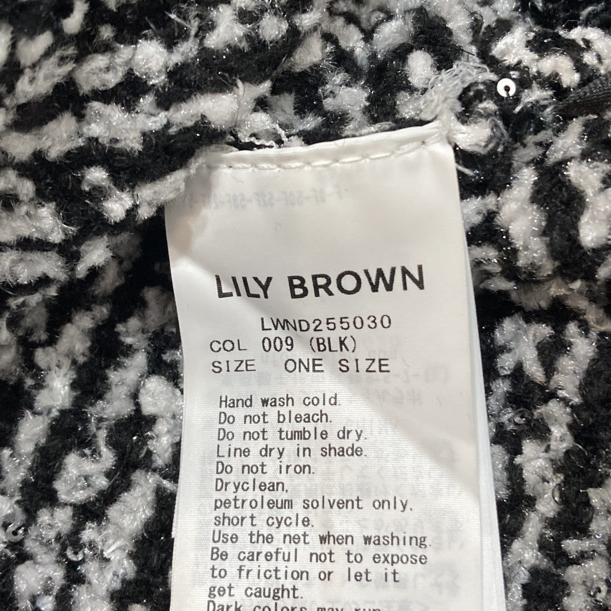 Lily Brown×MARY QUANT デイジー釦ツイードニットジャケットカーディガンLWND255030 古着・中古-7枚目のアイテム画像