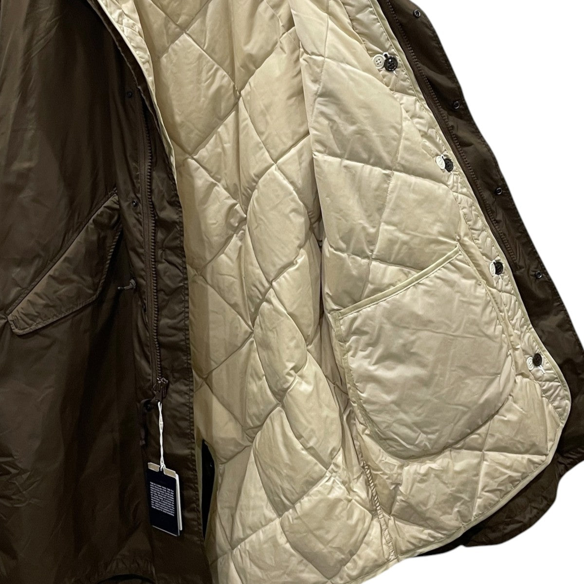 24AW ダウンライナー付きナイロンフーデッドコート M51 FISHTAIL COAT NYLON TAFFETA with DOWN LINER
