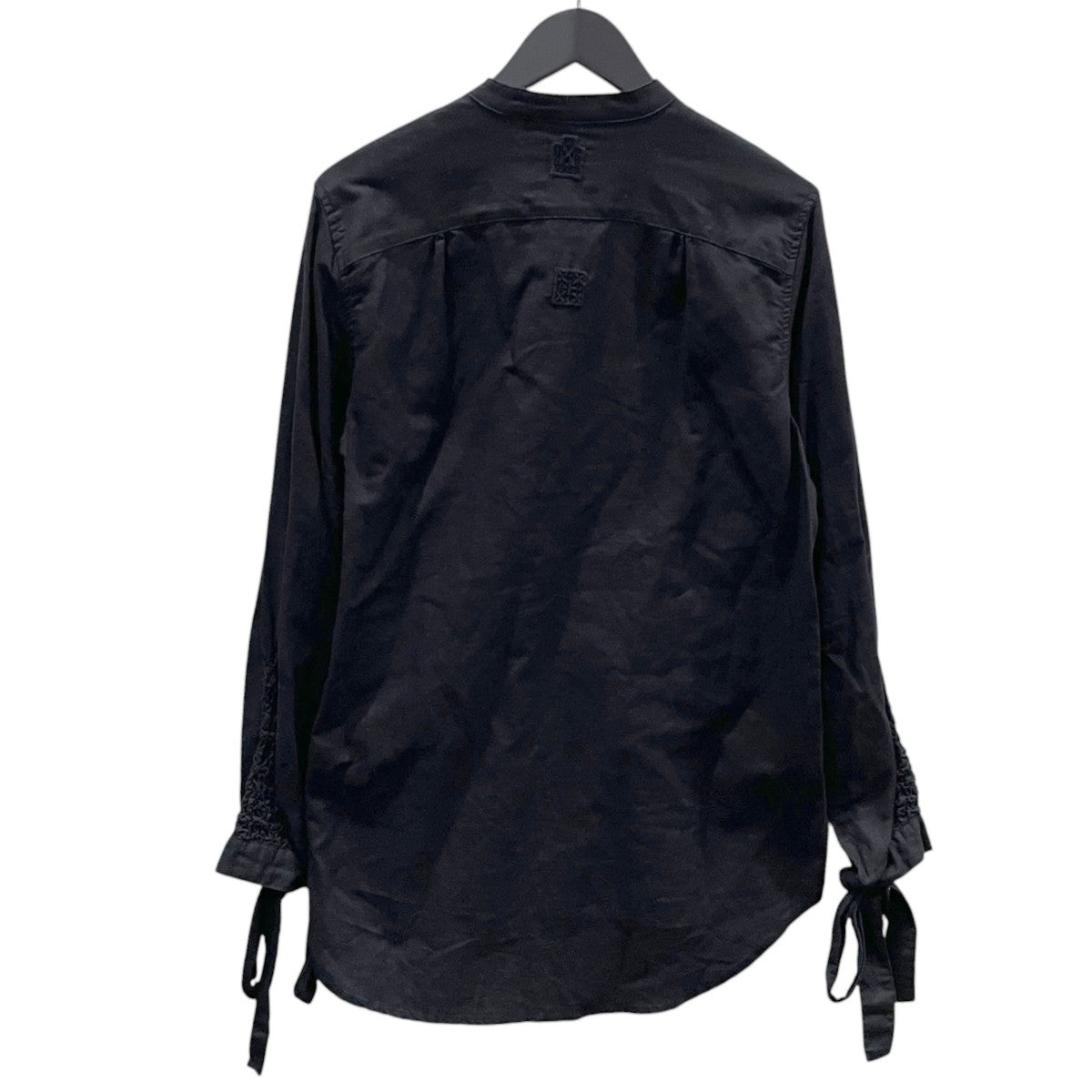リボンスリーブバンドカラーシャツ Long Sleeves Shirt with Ribbons K1708LS029