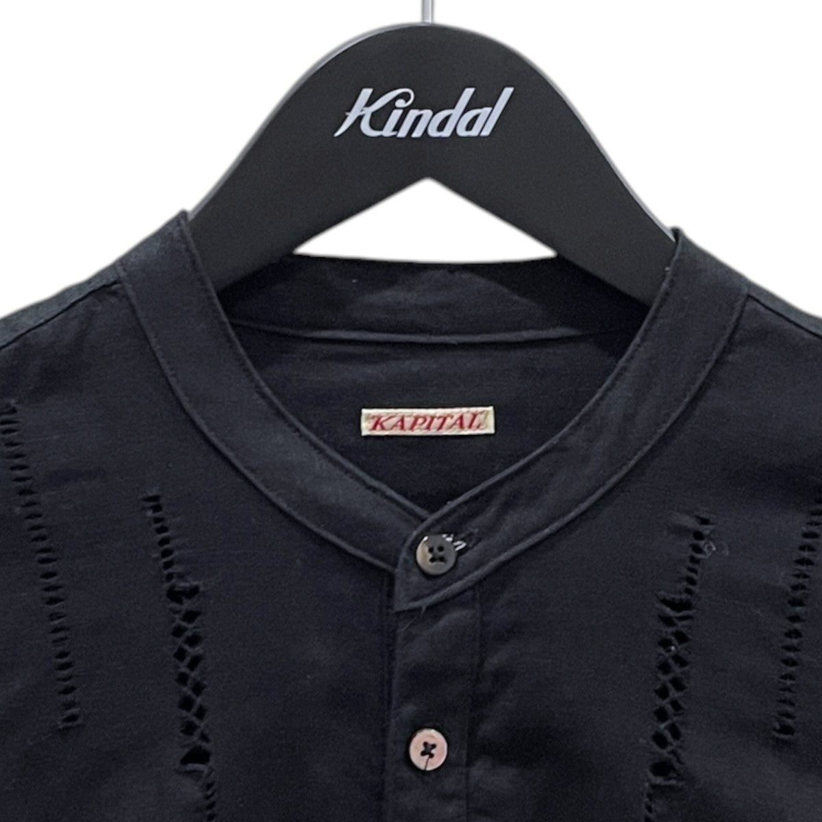 リボンスリーブバンドカラーシャツ Long Sleeves Shirt with Ribbons K1708LS029