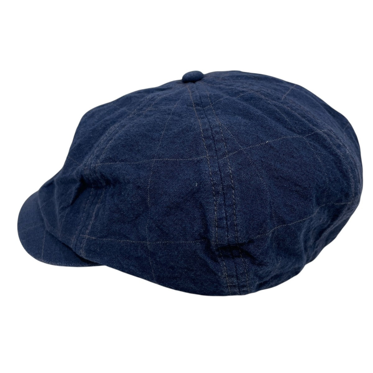 RRL チェック柄デニムキャスケット Windowpane Indigo Newsboy Cap ウインドペーン インディゴ ニュースボーイ キャップ 782832250001 古着・中古-3枚目のアイテム画像