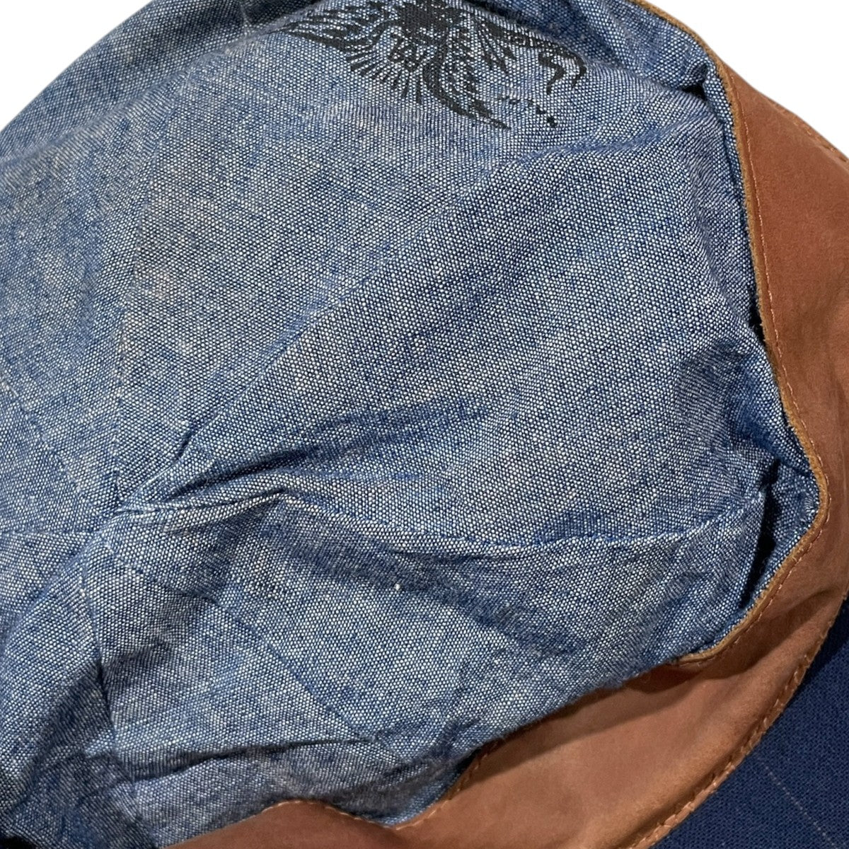 RRL チェック柄デニムキャスケット Windowpane Indigo Newsboy Cap ウインドペーン インディゴ ニュースボーイ キャップ 782832250001 古着・中古-7枚目のアイテム画像