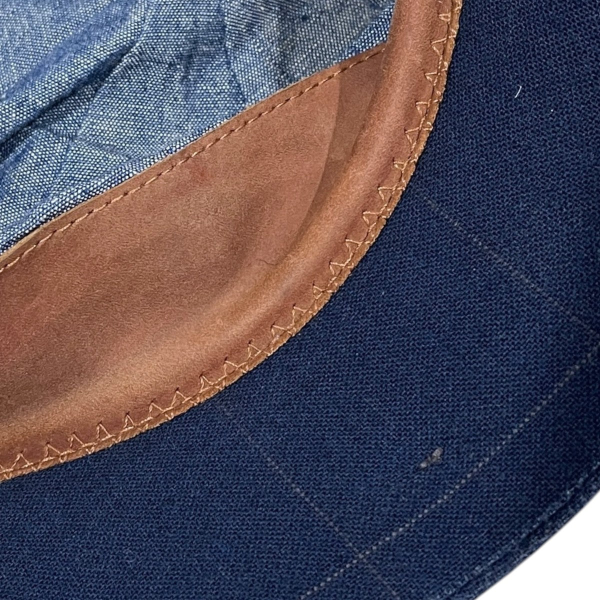 RRL チェック柄デニムキャスケット Windowpane Indigo Newsboy Cap ウインドペーン インディゴ ニュースボーイ キャップ 782832250001 古着・中古-8枚目のアイテム画像