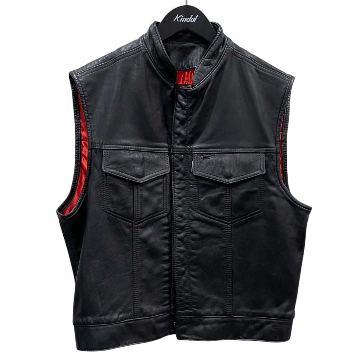 ジップアップレザーベスト 2-Pocket Zipper Vest 2ポケットジッパーベスト