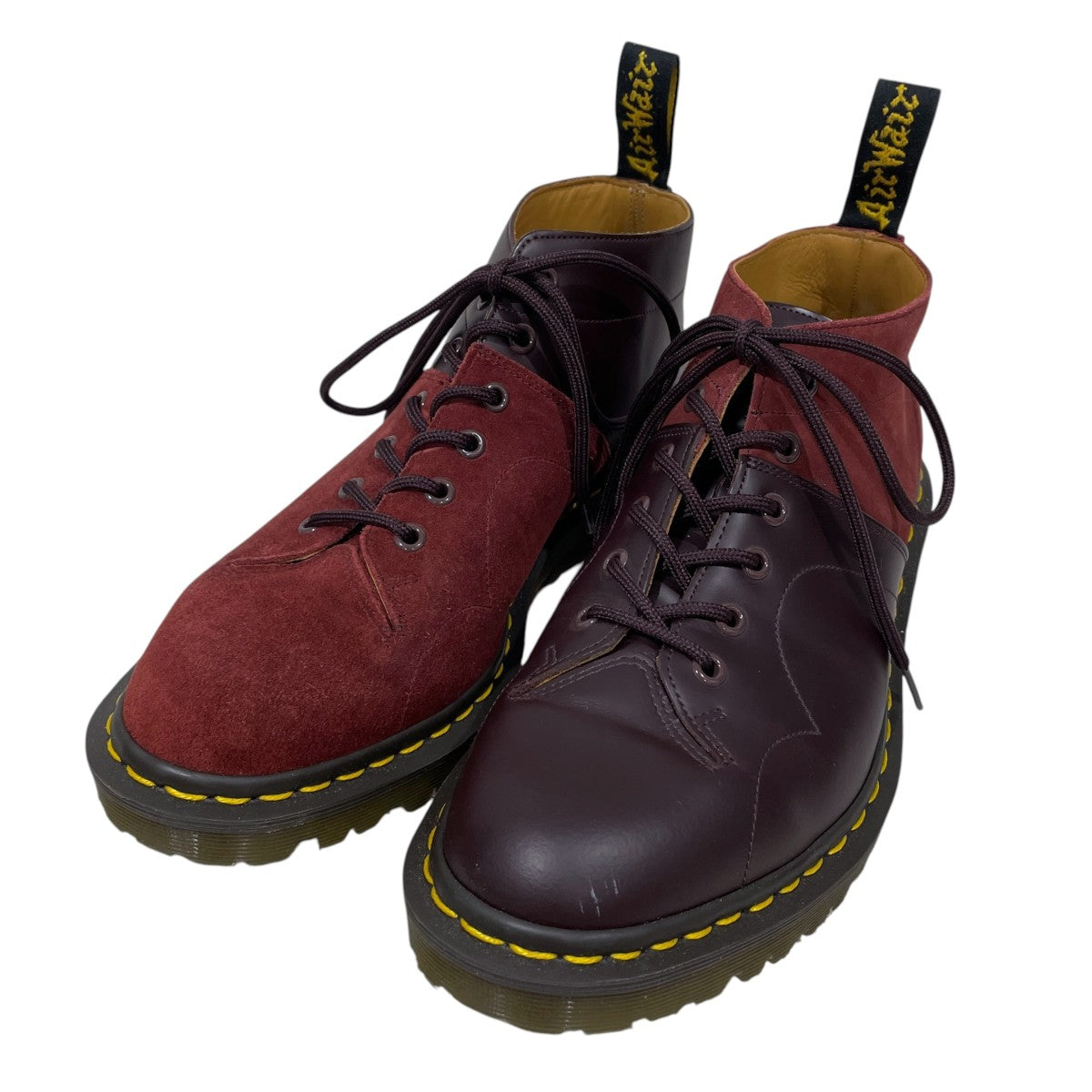 17AW レザーシューズ Church Lace Low Boot Suede Combo (Oxblood) チャーチ レース ロー ブーツ スエード コンボ（オックスブラッド） 23657601