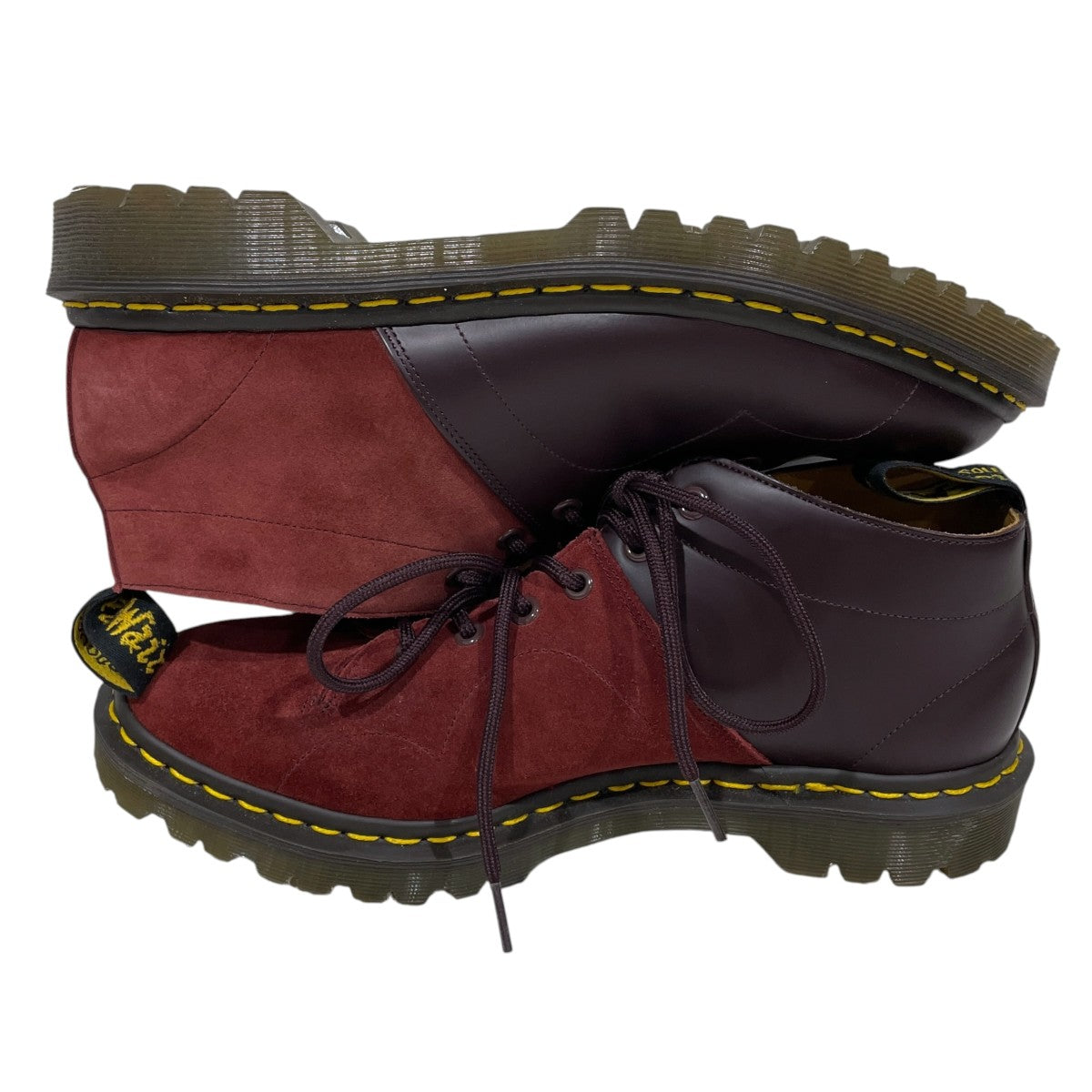 17AW レザーシューズ Church Lace Low Boot Suede Combo (Oxblood) チャーチ レース ロー ブーツ スエード コンボ（オックスブラッド） 23657601