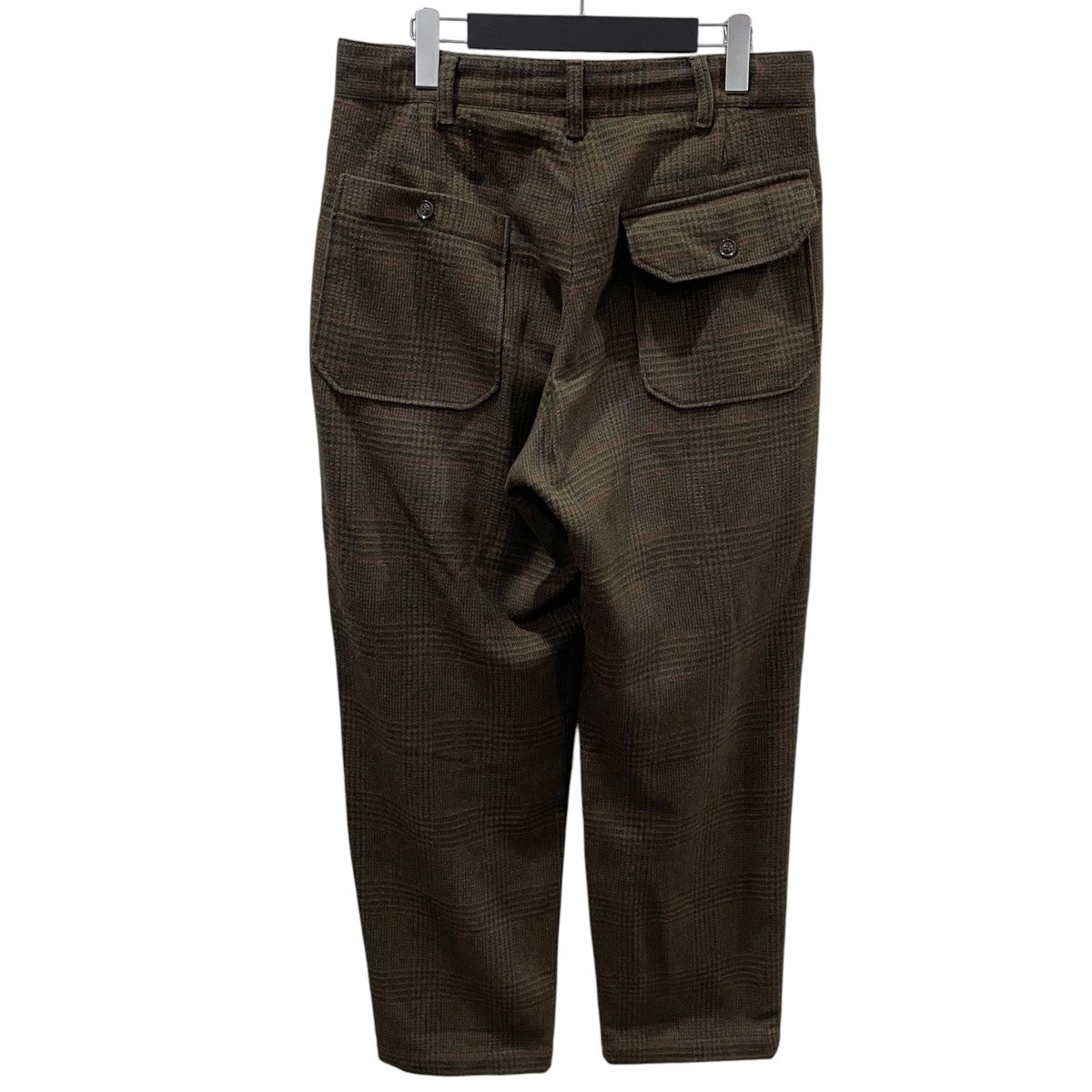 チェック柄1プリーツパンツ Carlyle Pant - Poly Wool Glen Plaid カーライルパンツ - ポリウールグレンプレイド