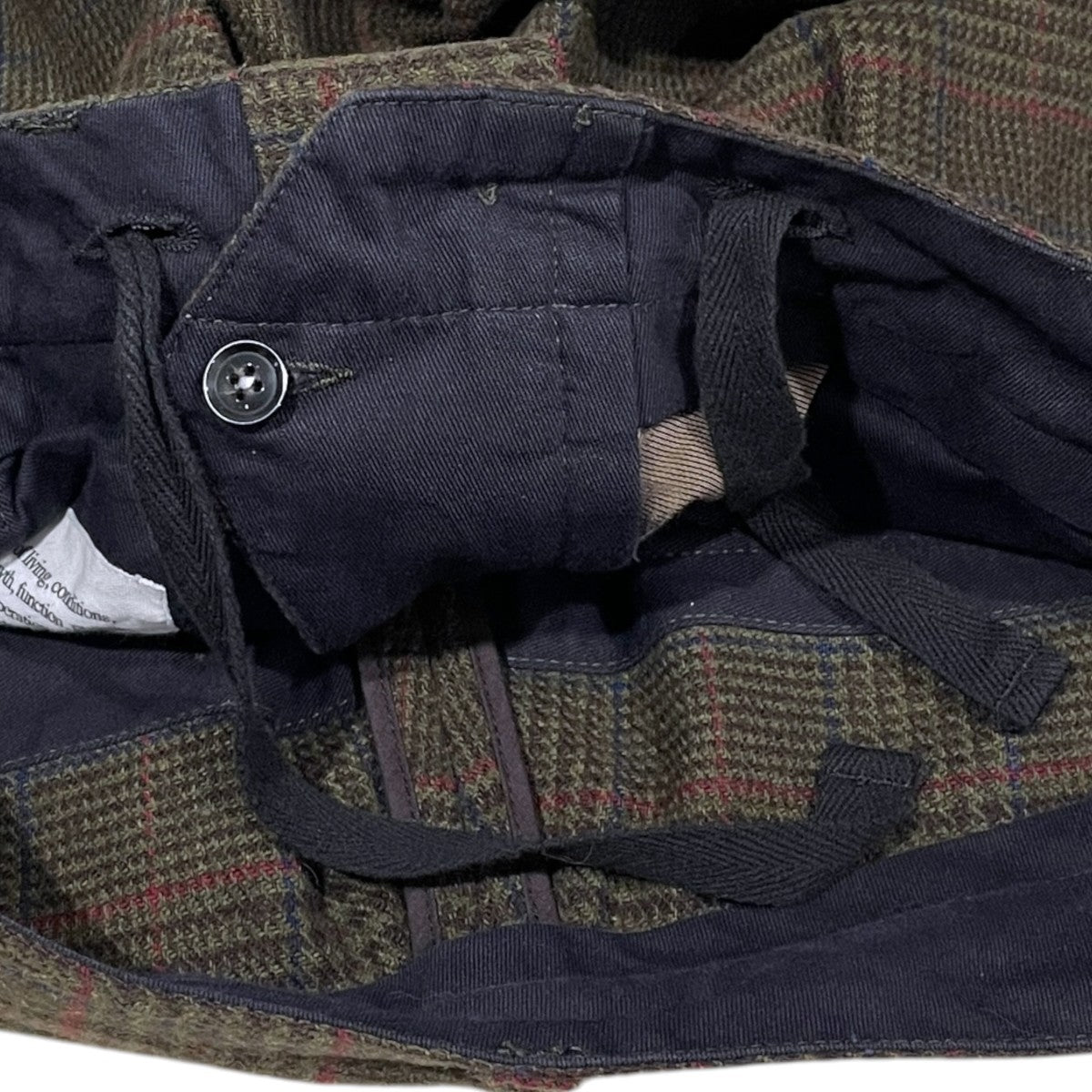 チェック柄1プリーツパンツ Carlyle Pant - Poly Wool Glen Plaid カーライルパンツ - ポリウールグレンプレイド
