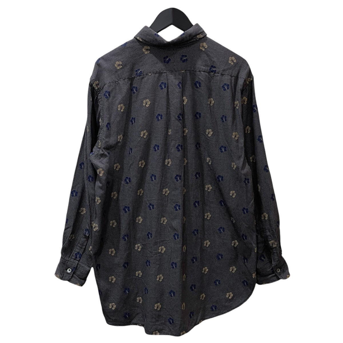Engineered Garments ハウンドトゥースチェック柄シャツ 19 Century BD Shirt - Charcoal Floral Houndstooth 古着・中古-2枚目のアイテム画像