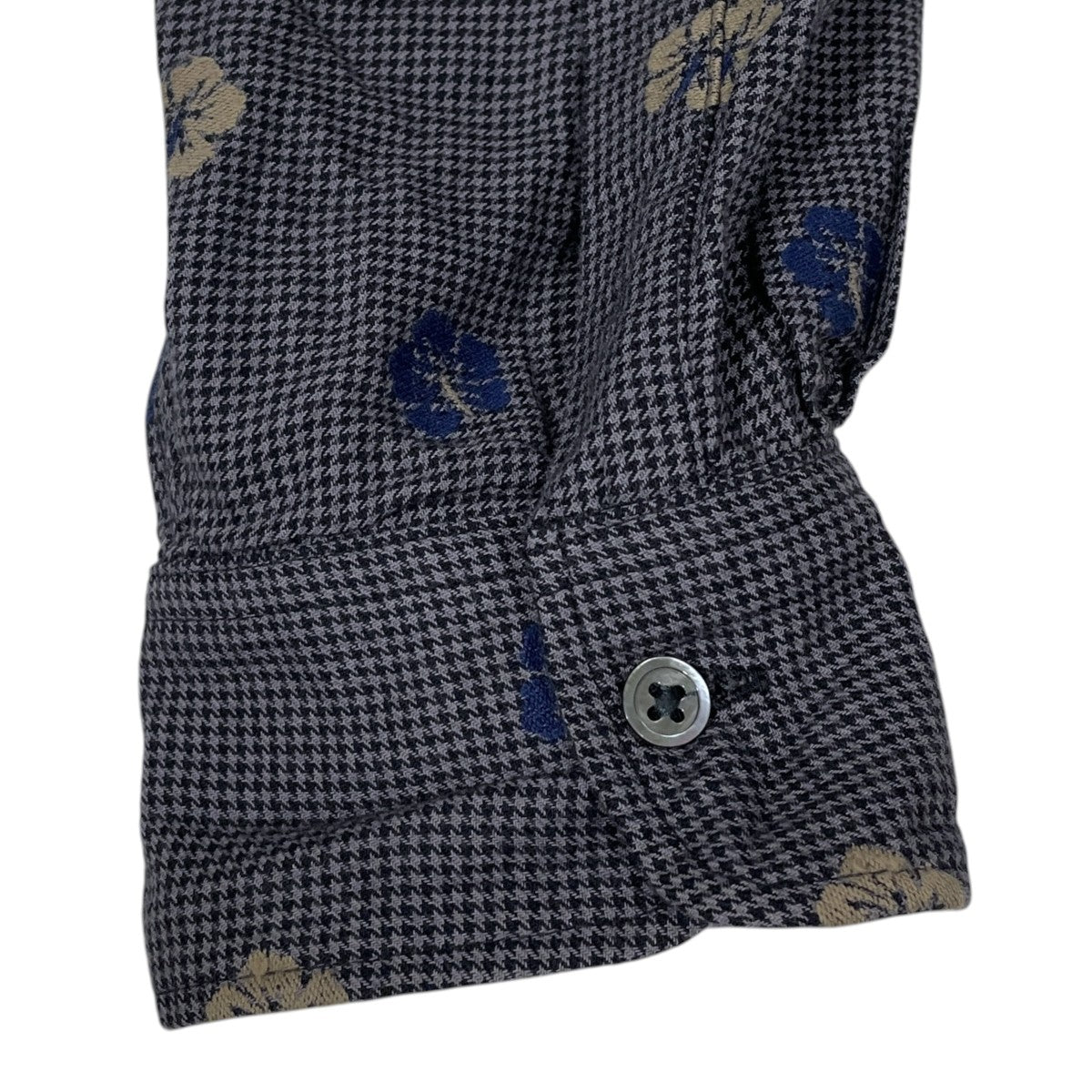 Engineered Garments ハウンドトゥースチェック柄シャツ 19 Century BD Shirt - Charcoal Floral Houndstooth 古着・中古-4枚目のアイテム画像