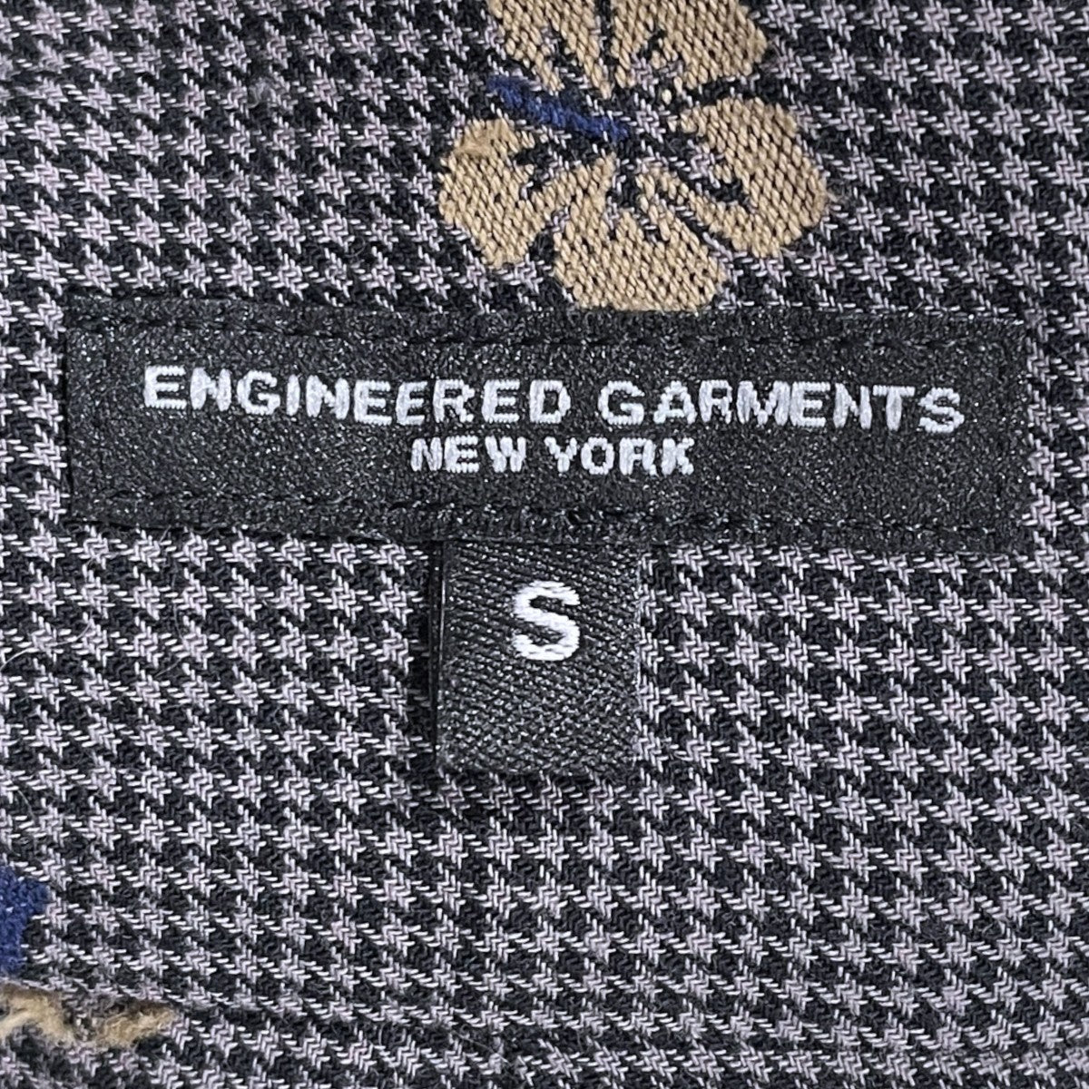 Engineered Garments ハウンドトゥースチェック柄シャツ 19 Century BD Shirt - Charcoal Floral Houndstooth 古着・中古-5枚目のアイテム画像