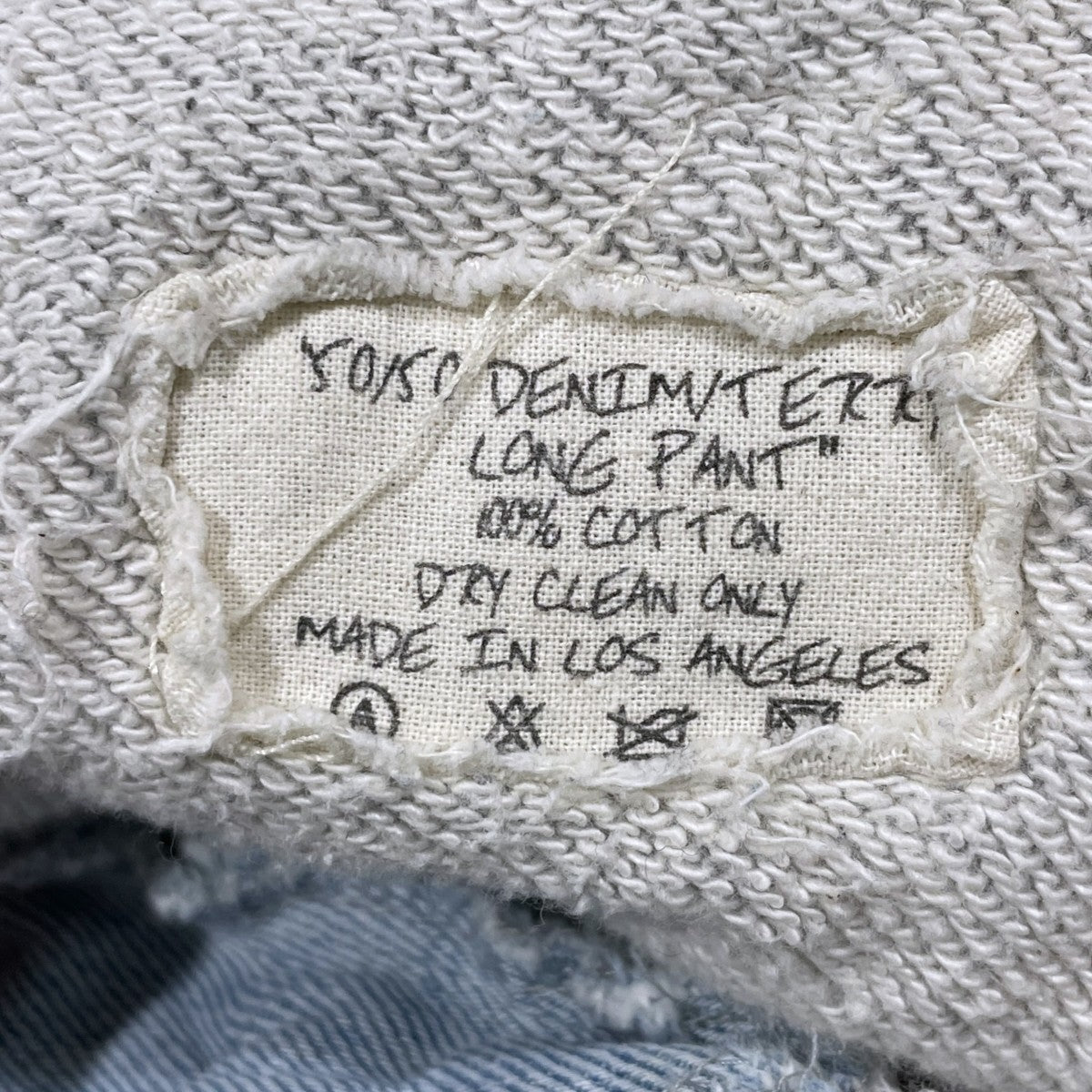 スウェットパンツドッキングデニムパンツ 50／50 DENIM／TERRY LONG PANT フィフティ・フィフティ デニム テリー ロングパンツ