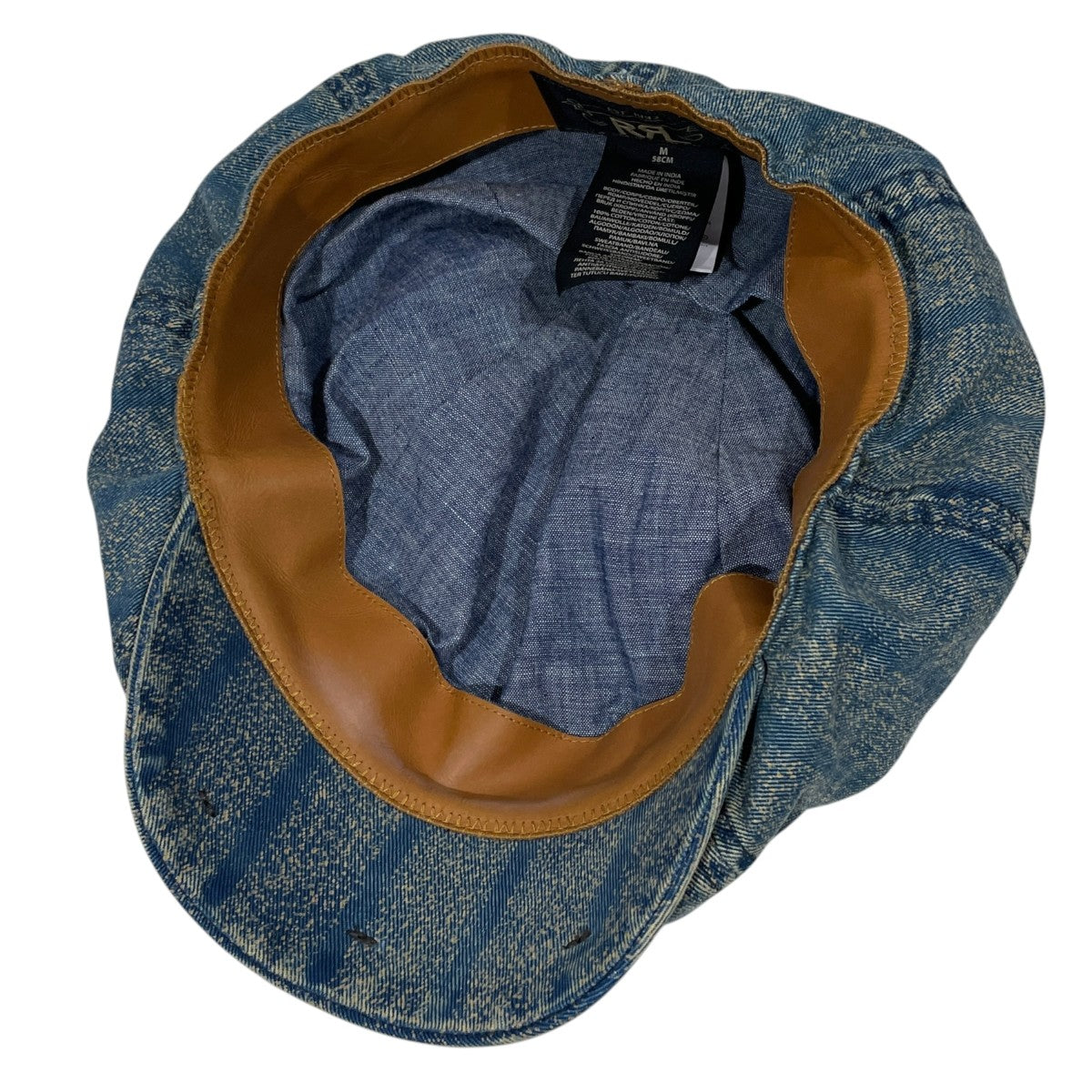 ストライプ柄デニムキャスケット Denim Newsboy Cap デニム ニュースボーイ キャップ 782891687001
