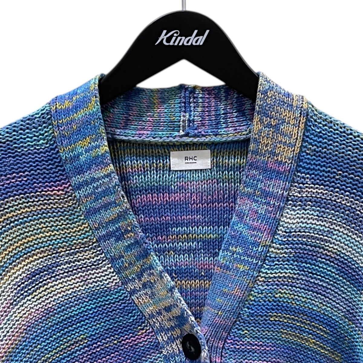 23SS Vネックコットンニットカーディガン Mix Color Cardigan ミックスカラーカーディガン 3910800113