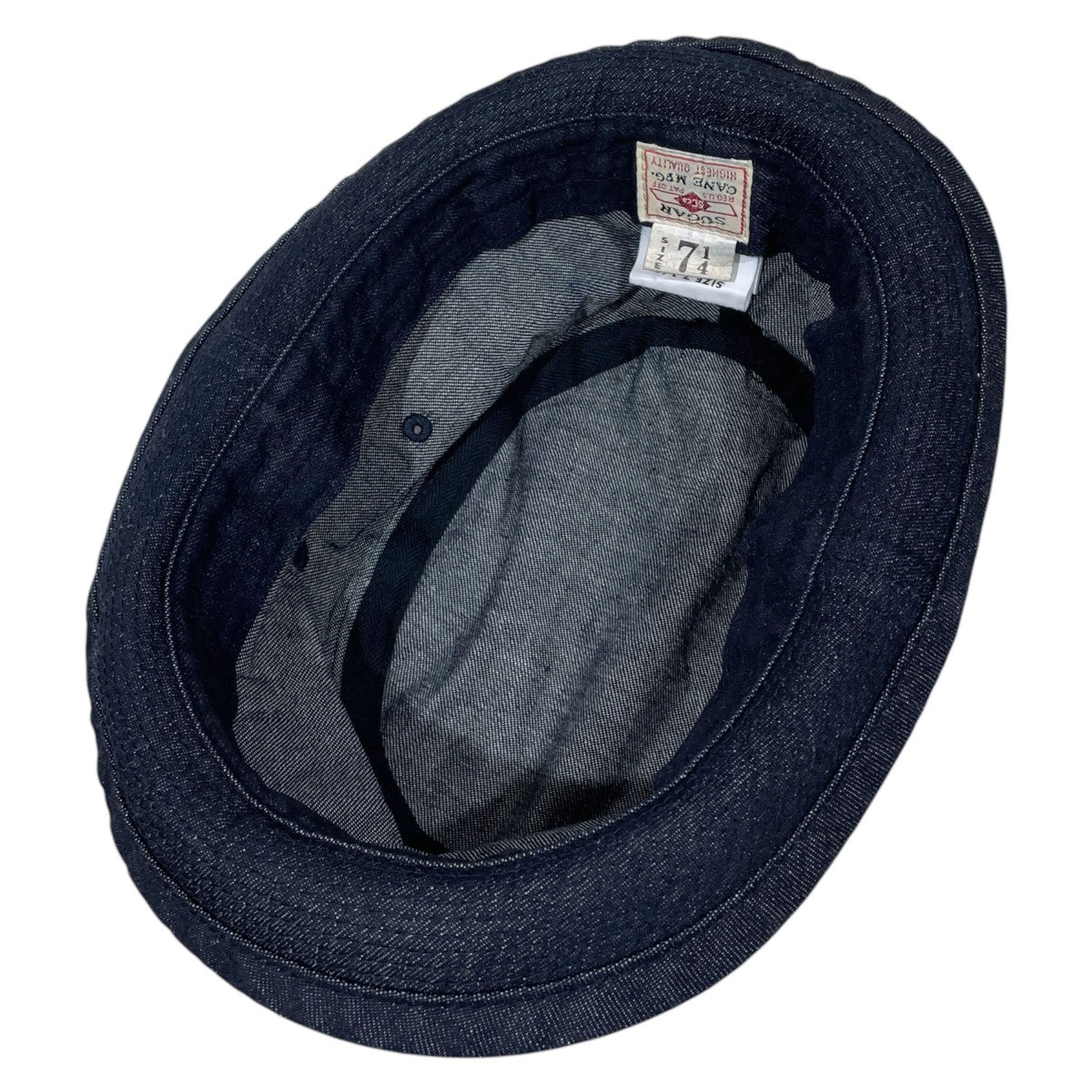 デニムハット 10oz． DENIM PORKPIE HAT 10オンス デニム ポークパイハット SC02466