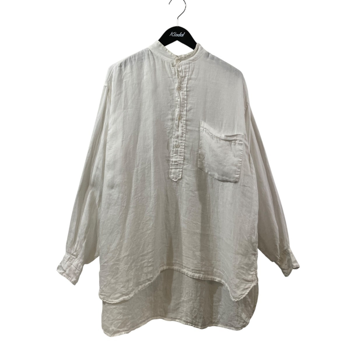 COMOLI リネンバンドカラーシャツ R01-02003