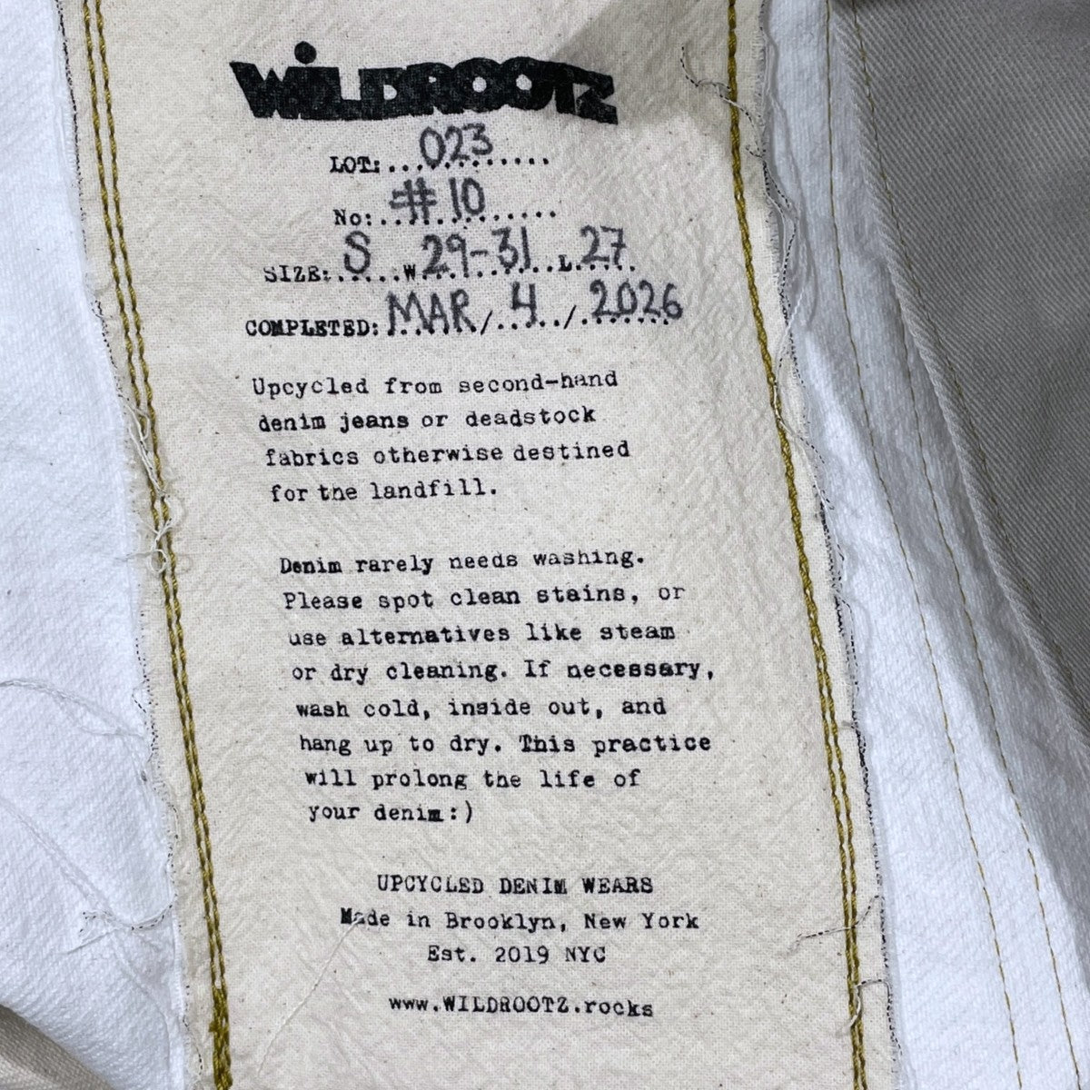 26SS リメイクデニムパンツ WILDROOTZ DENIM COLOR ワイルドルーツ デニムカラー #10 26030043002310