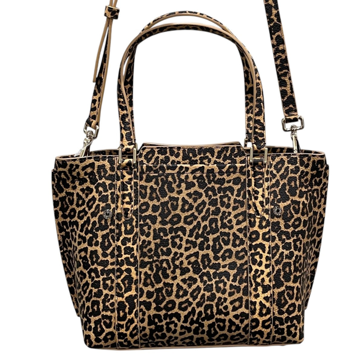 レオパード柄rザー2WAYショルダーバッグ ハンドバッグ Small Turnlock Tote スモール ターンロック トート U04699