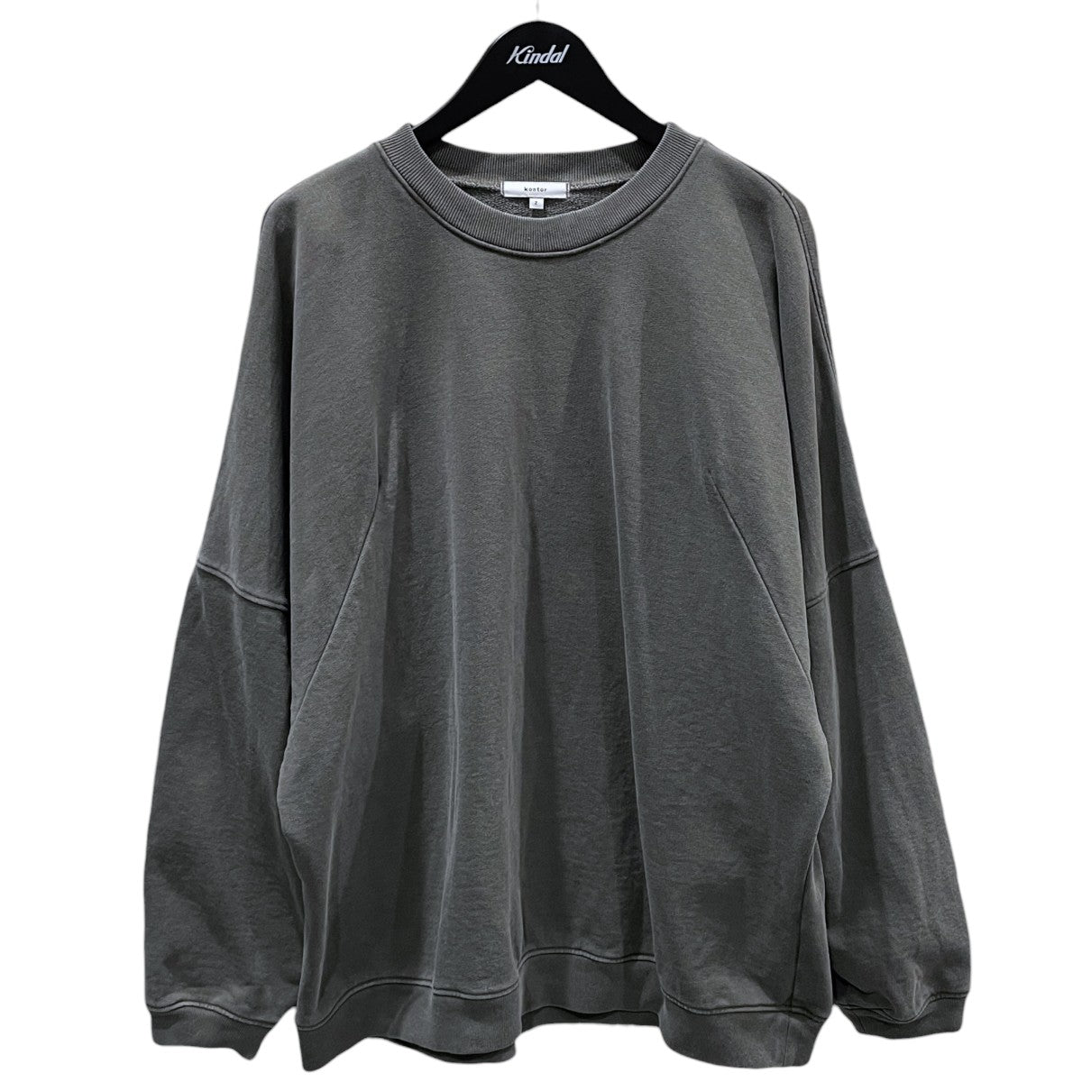 22AW 加工スウェットトレーナー PIGMENT DYE DOLMAN SWEATER ピグメント ダイ ドルマン セーター KON-CS01223