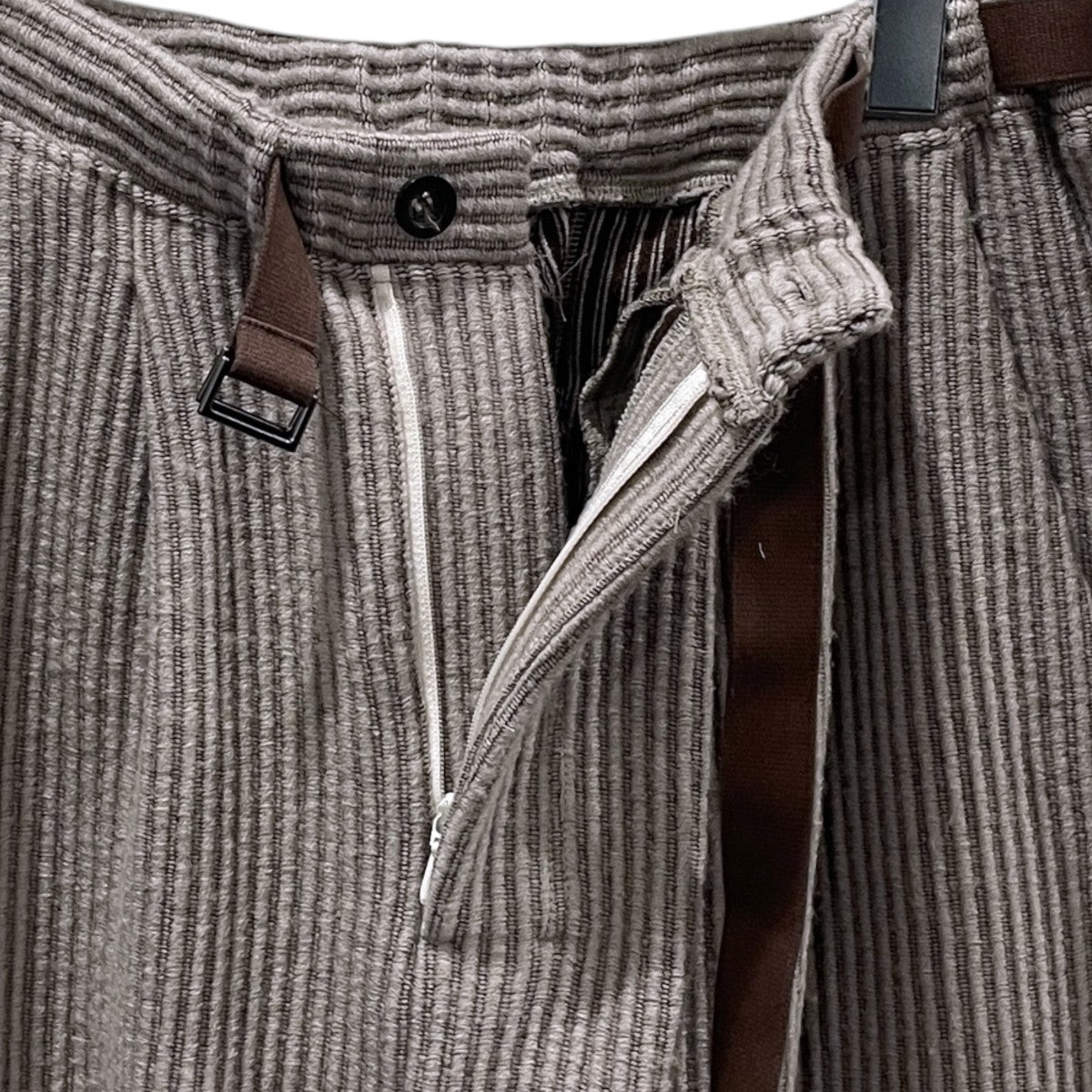 25AW ウールコードベルトレススラックス WOOLCORD BELTLESS SLACKS ANC-PT85-B
