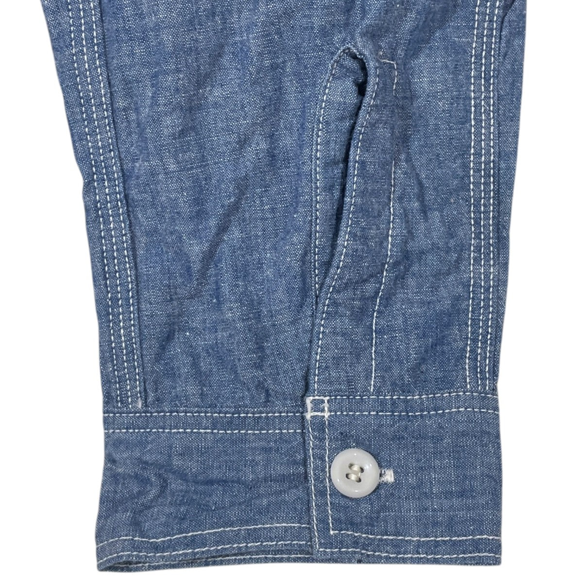 シャンブレー長袖シャツ